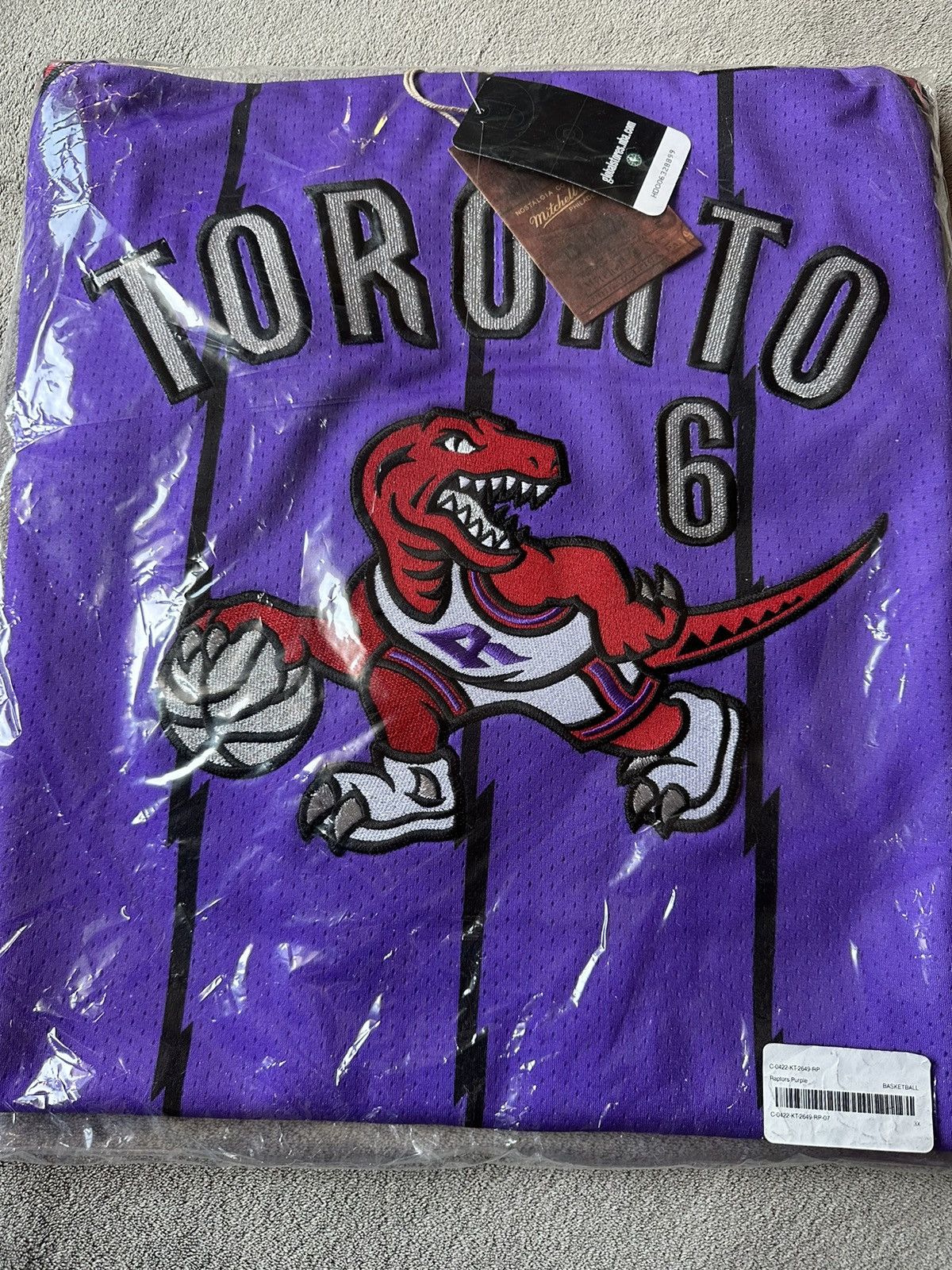 image of Mitchell Ness x NBA Size 3Xl Ovo Toronto Raptors X Mitchell & Ness Nba Jersey in Purple, Men's