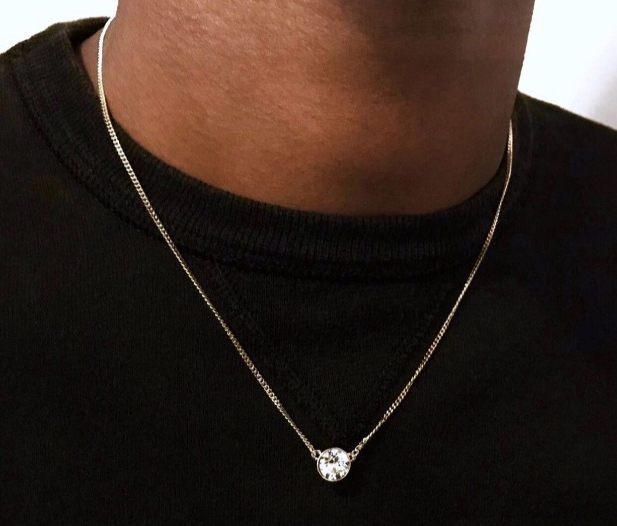 image of Givenchy Silver Chain Necklace, Men's