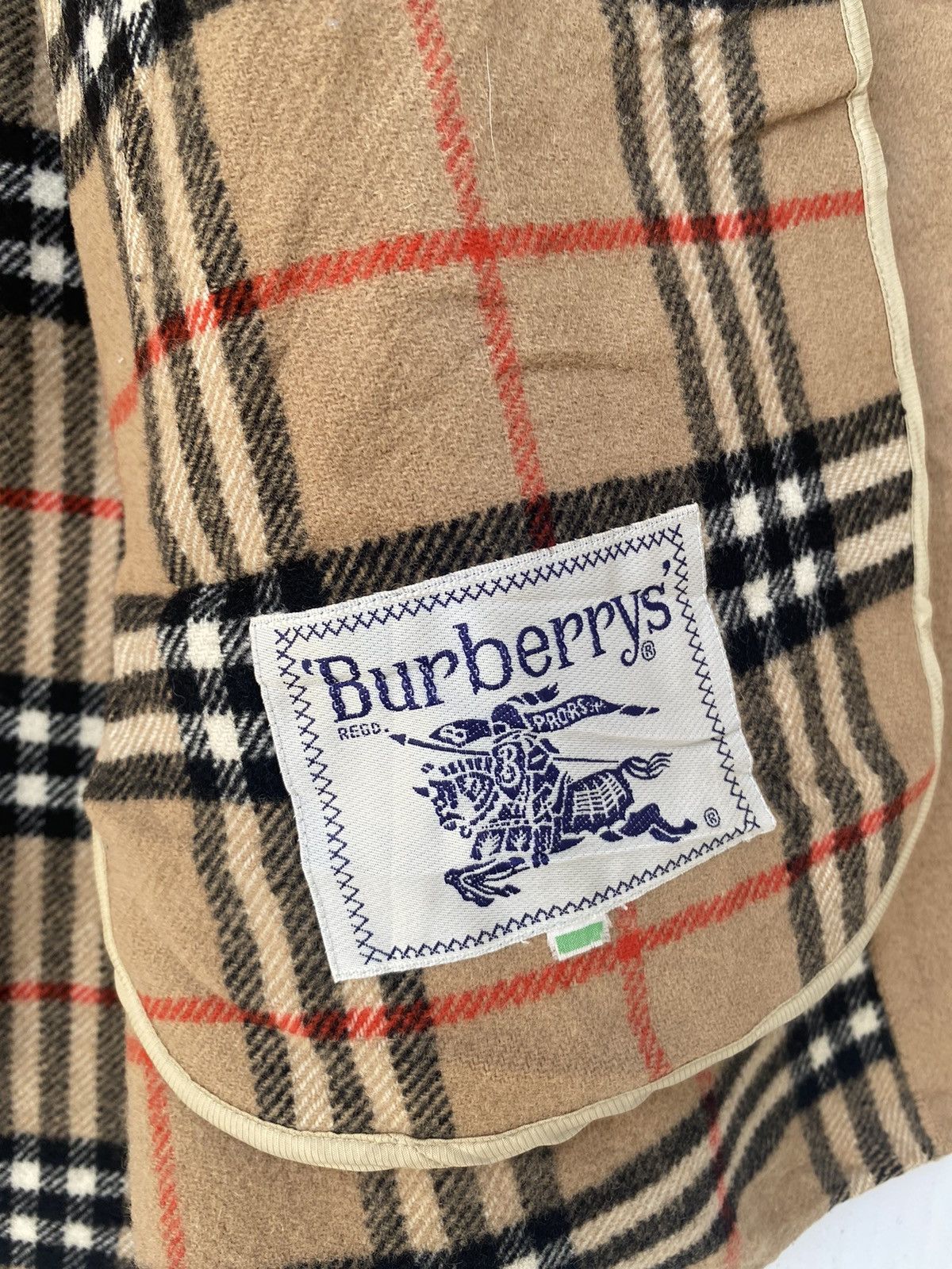 Burberry × Vintage Vtg 90s Burberrys iconic nova check lining wool coat jacket Size US M / EU 48-50 / 2 - 6 Thumbnail