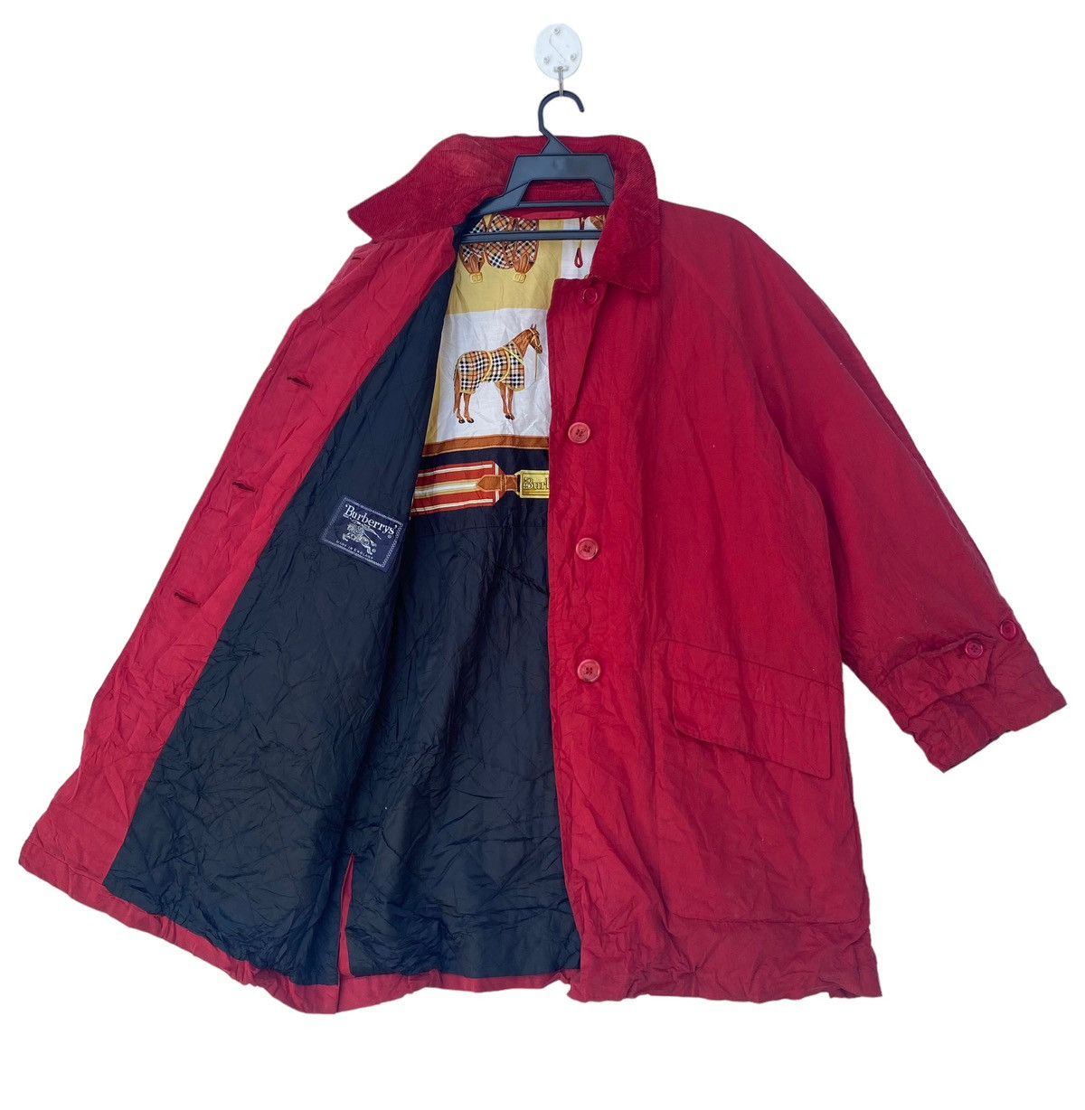 image of VTG 90's Burberrys Casual Design Coat Jacket in Red, Men's (Size Medium)