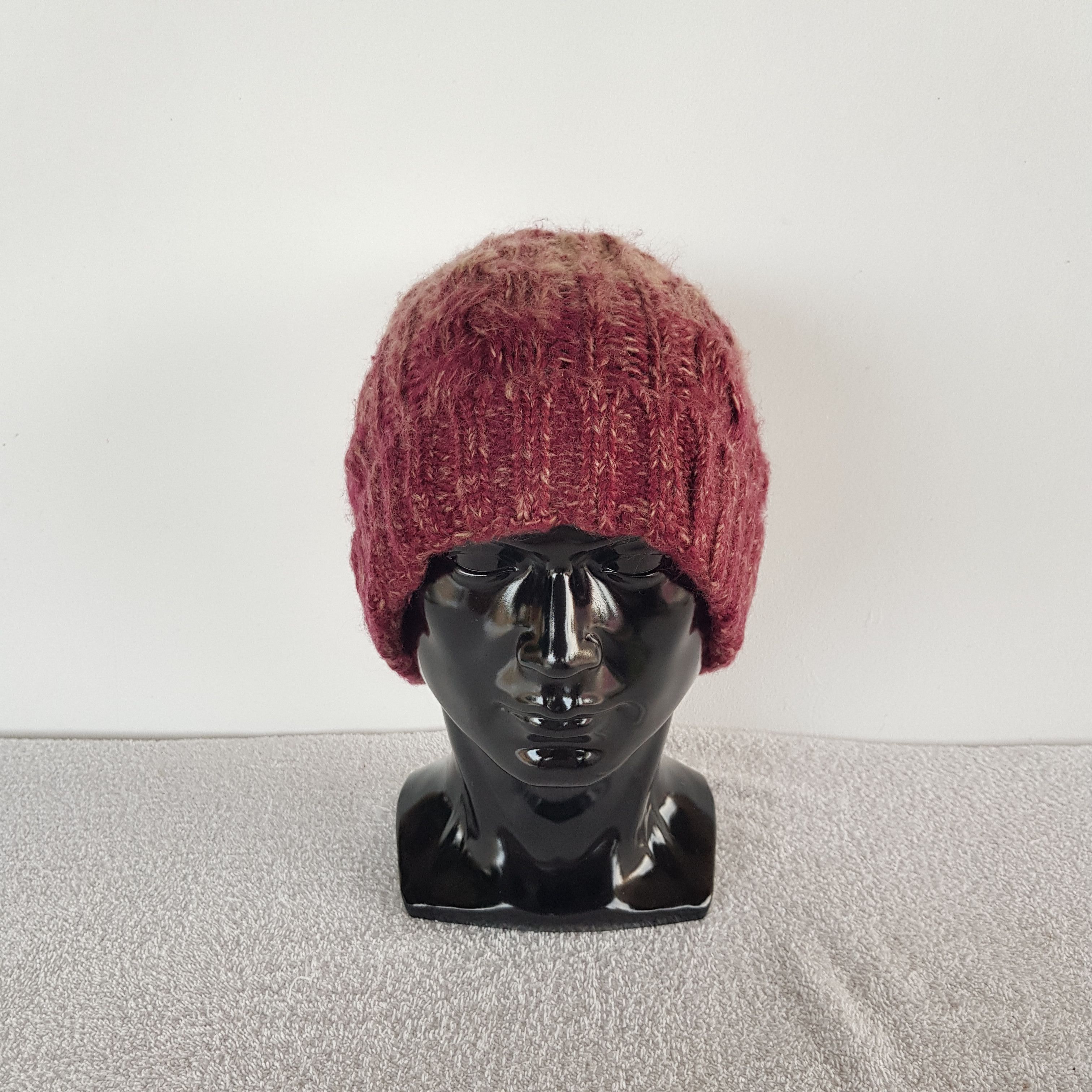 Japanese Brand × Vintage Japanese Ombree Beanie Snow Cap Knitted Crochet Hats Size ONE SIZE - 2 Thumbnail