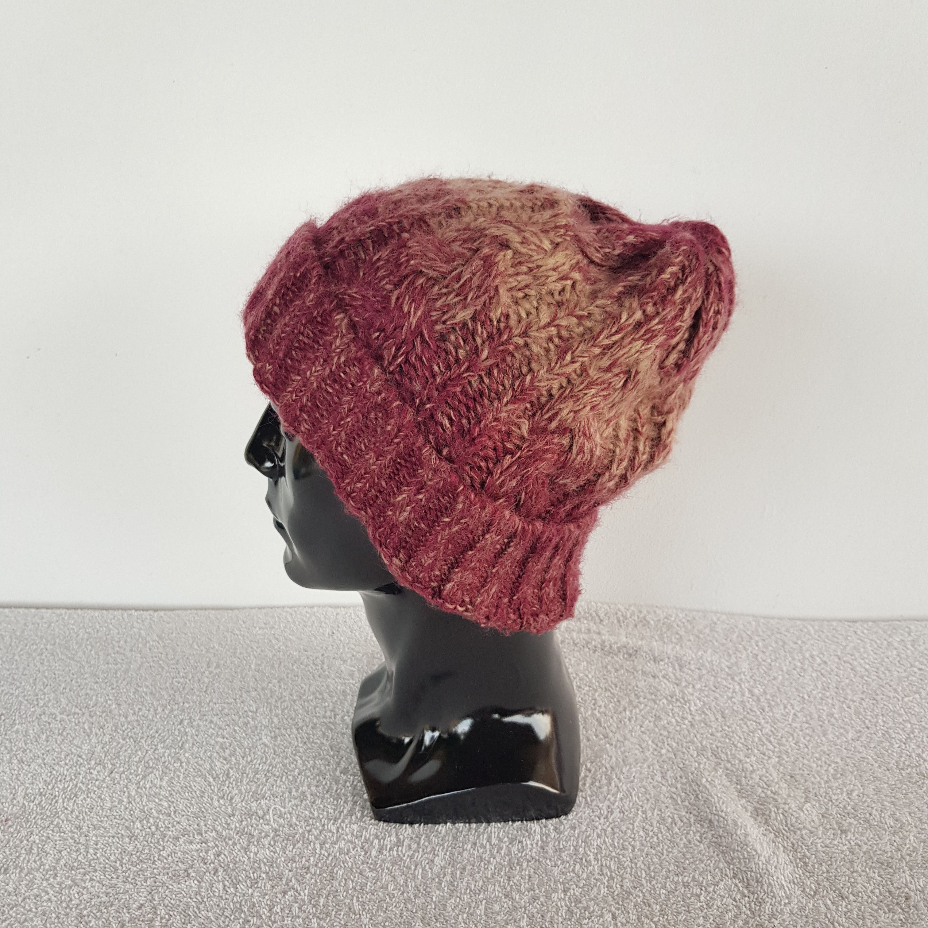 Japanese Brand × Vintage Japanese Ombree Beanie Snow Cap Knitted Crochet Hats Size ONE SIZE - 4 Thumbnail