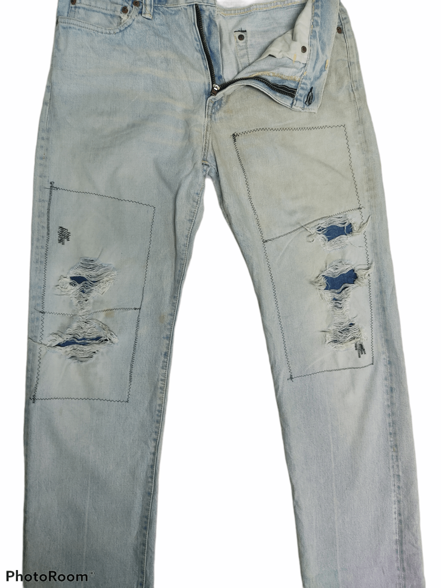 Blue Blue Japan × Japanese Brand BlueBlue Japan selvedge Patchwork Denim Size US 32 / EU 48 - 2 Thumbnail