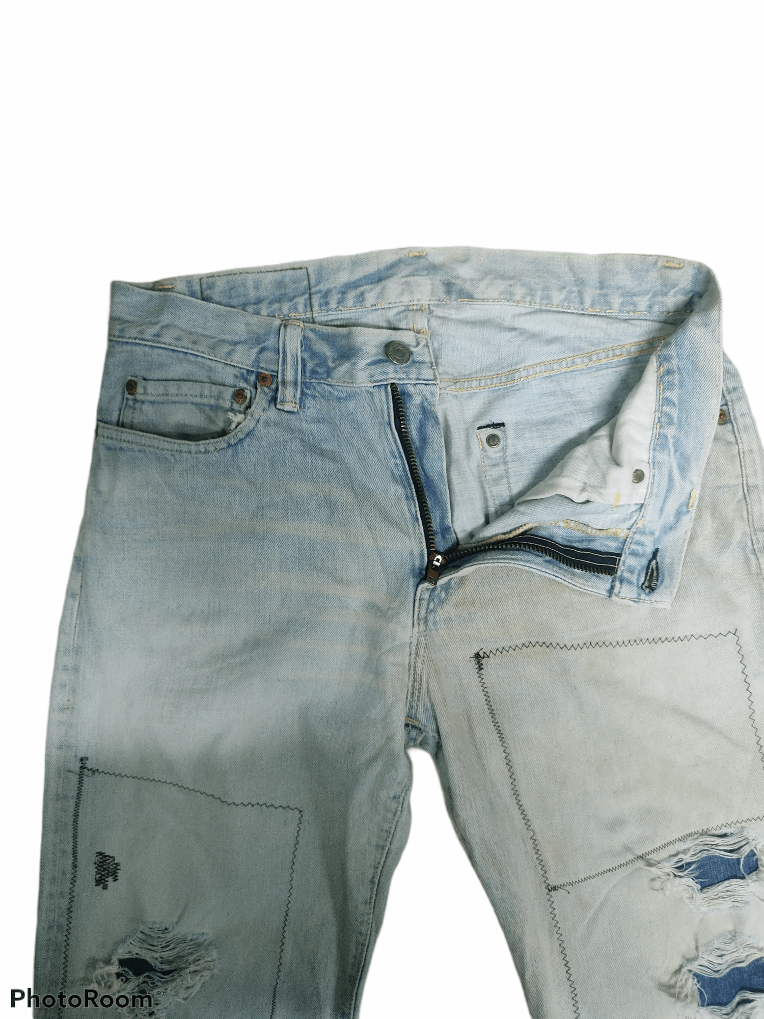 Blue Blue Japan × Japanese Brand BlueBlue Japan selvedge Patchwork Denim Size US 32 / EU 48 - 3 Thumbnail