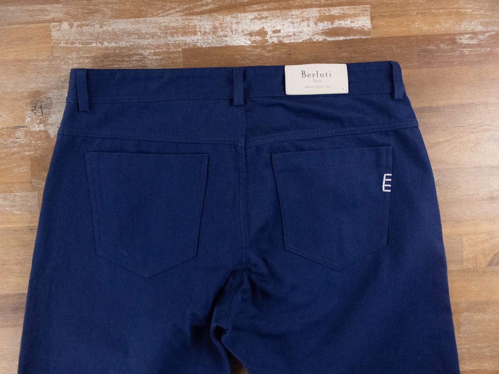 Berluti BERLUTI Paris solid blue slim fit jeans Size 36 authentic Size US 36 / EU 52 - 8 Thumbnail