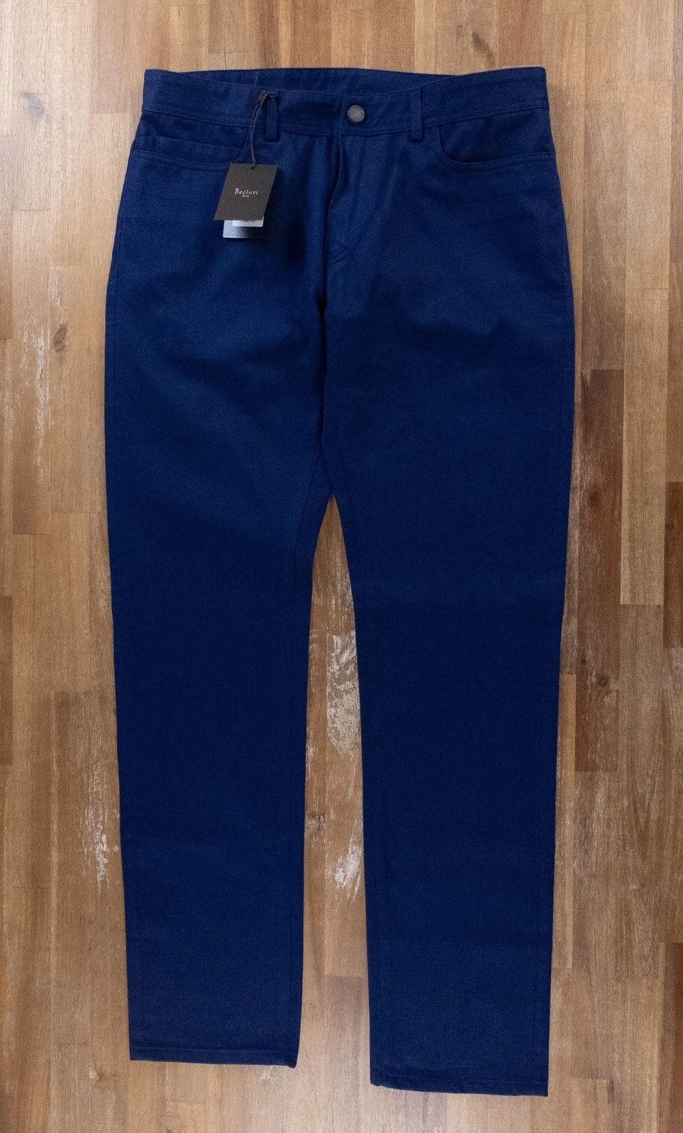 Berluti BERLUTI Paris solid blue slim fit jeans Size 36 authentic Size US 36 / EU 52 - 1 Thumbnail