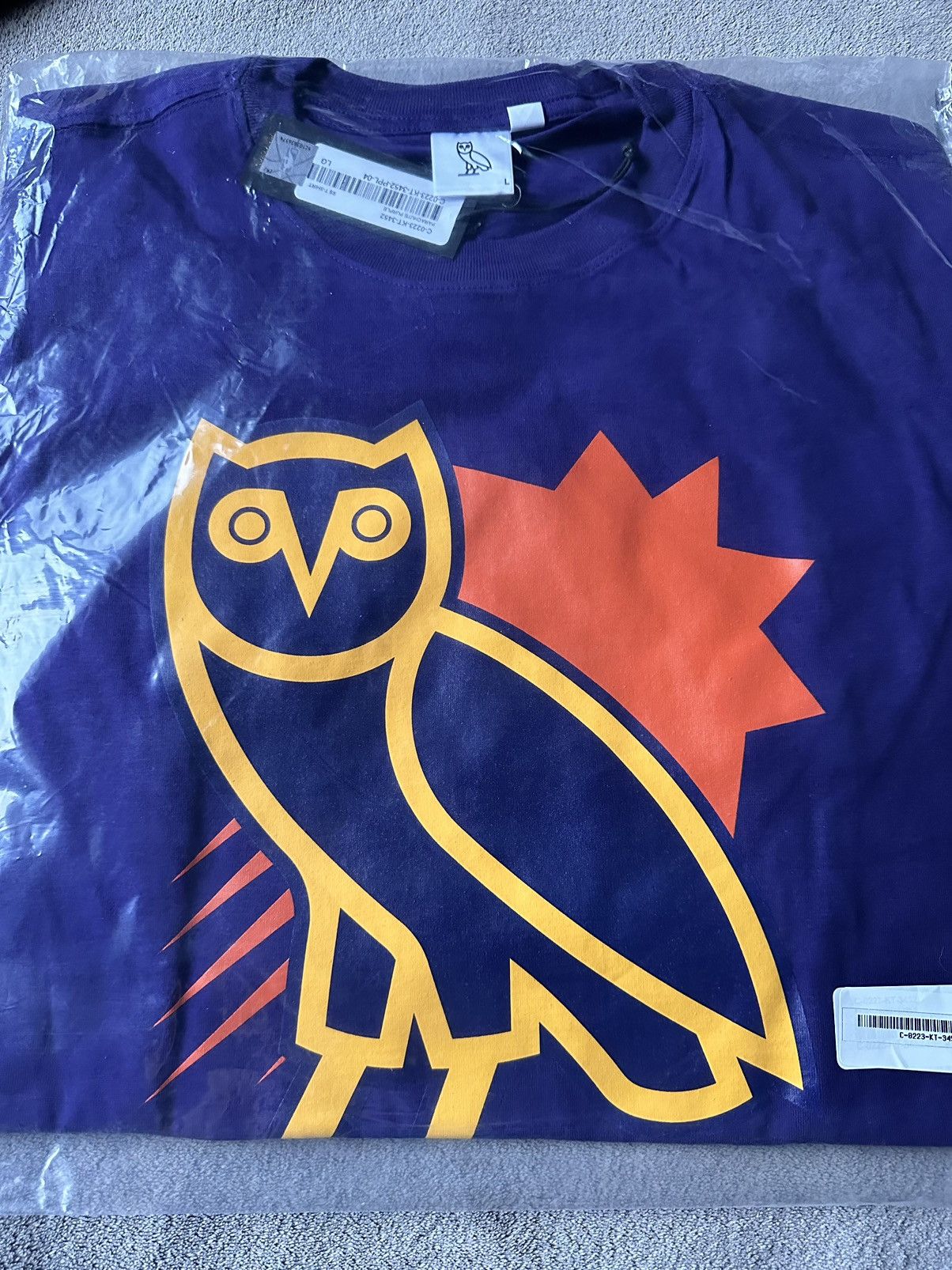 image of Hype x NBA Ovo X Nba Phoenix Suns OG Owl T-Shirt New With Tags in Purple, Men's (Size Large)