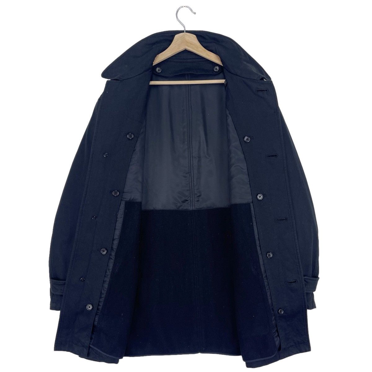 Y's for Men × Yohji Yamamoto F/W 93 Belted Laine Wool Coat Jacket Size US XL / EU 56 / 4 - 6 Thumbnail
