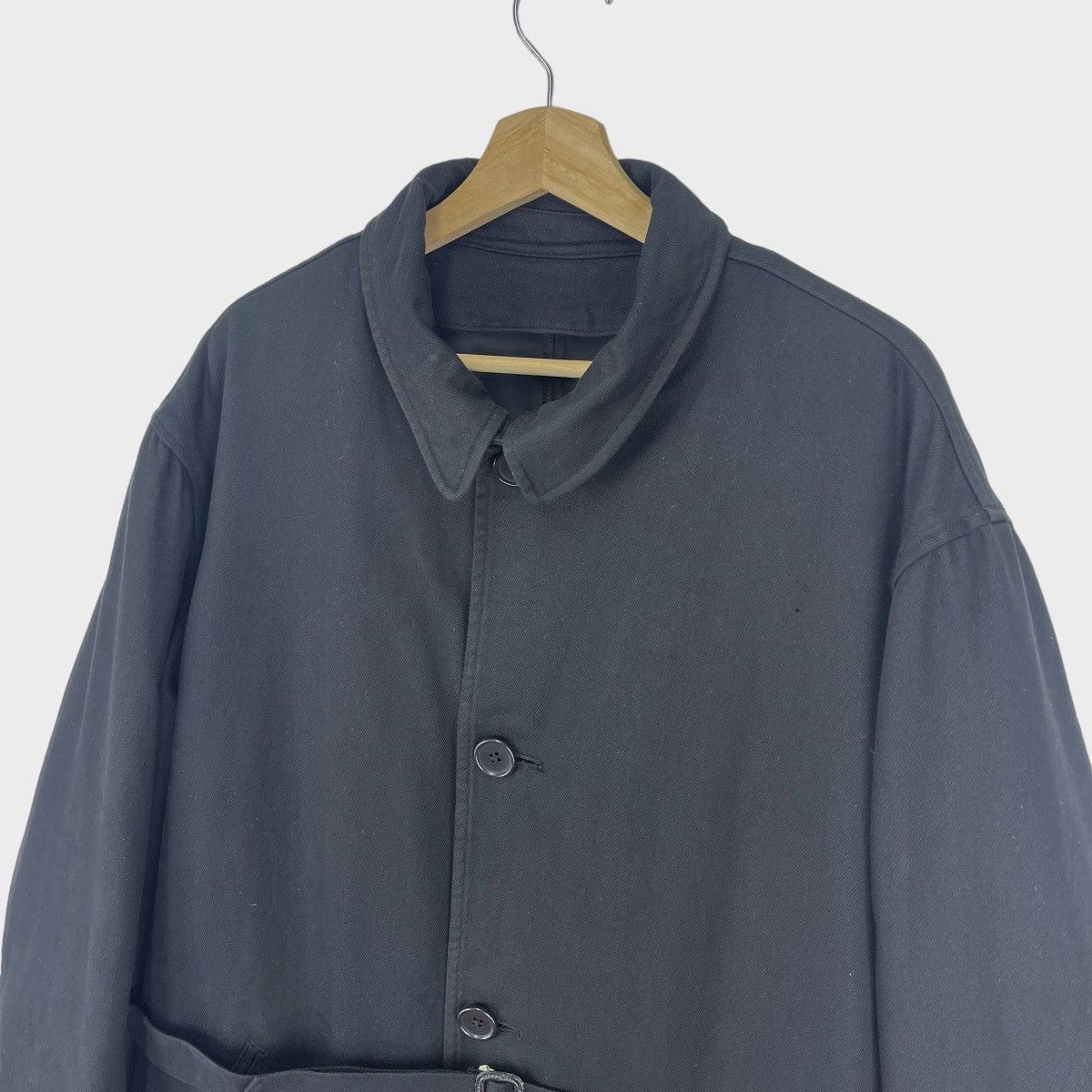 Y's for Men × Yohji Yamamoto F/W 93 Belted Laine Wool Coat Jacket Size US XL / EU 56 / 4 - 4 Thumbnail