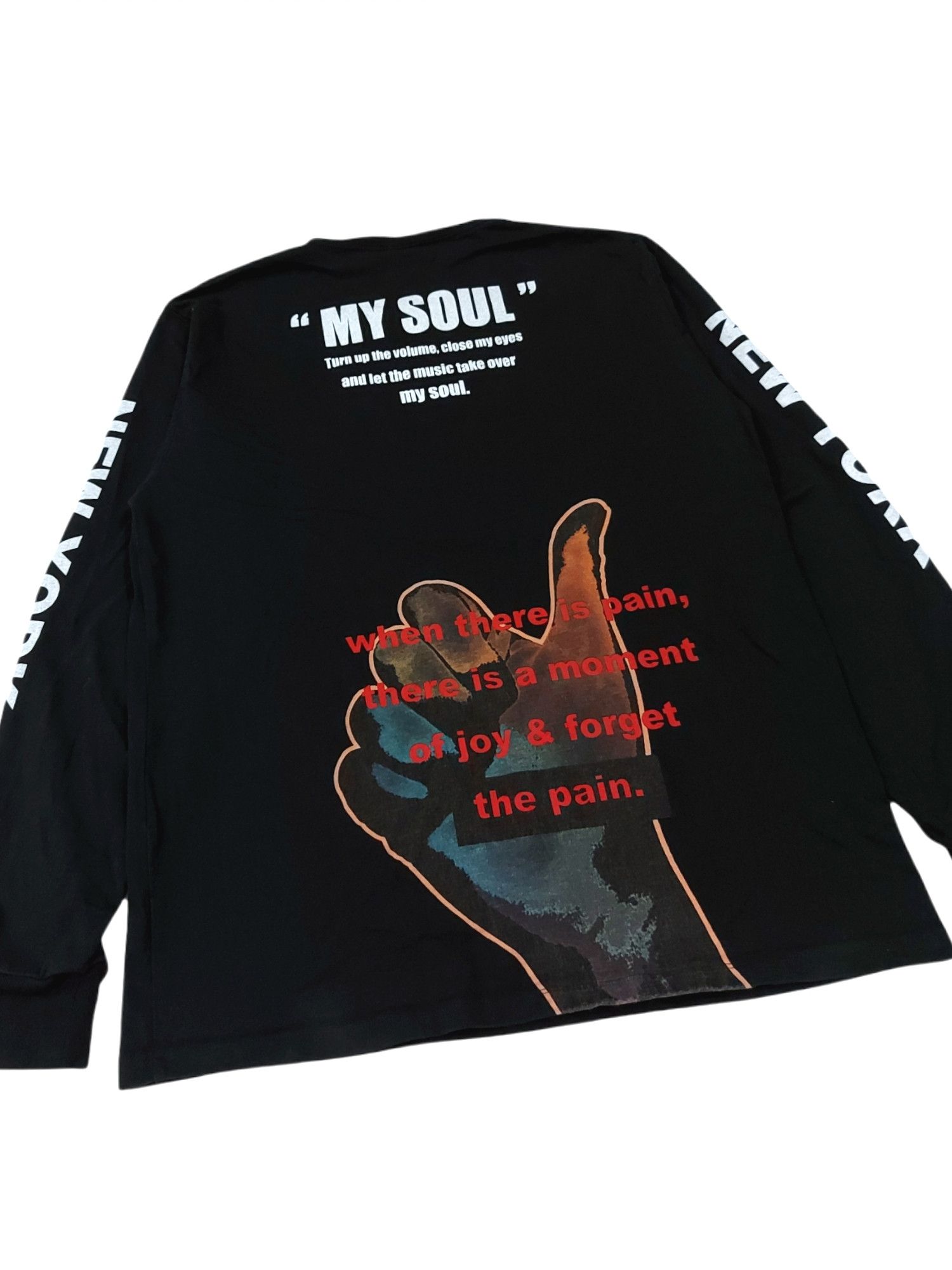 Schott × West Coast Choppers RARE! SCHOTT N.Y.C "MY SOUL" L/SLEEVE CREWNECK Size US XL / EU 56 / 4 - 5 Thumbnail