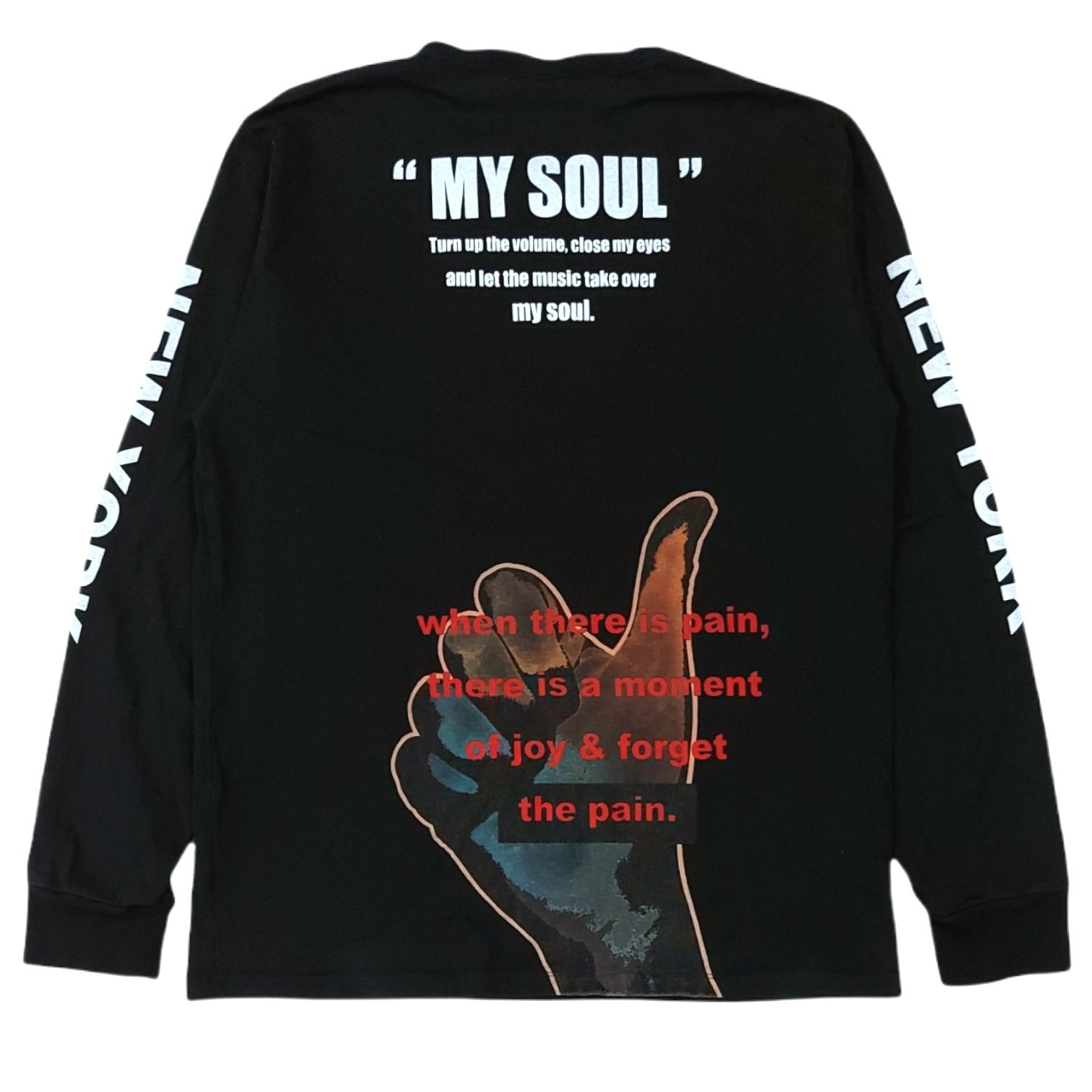 Schott × West Coast Choppers RARE! SCHOTT N.Y.C "MY SOUL" L/SLEEVE CREWNECK Size US XL / EU 56 / 4 - 1 Thumbnail