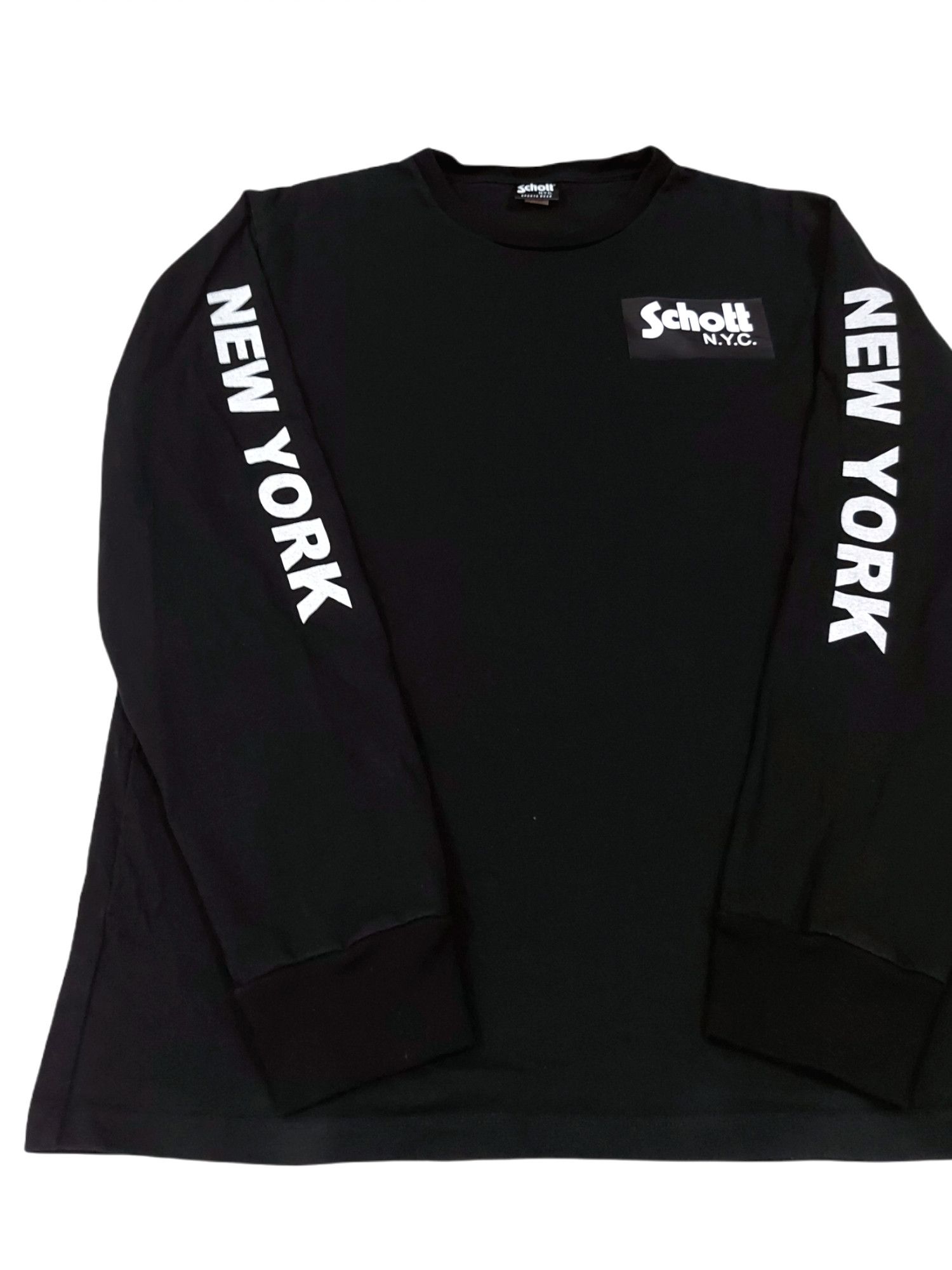 Schott × West Coast Choppers RARE! SCHOTT N.Y.C "MY SOUL" L/SLEEVE CREWNECK Size US XL / EU 56 / 4 - 8 Thumbnail