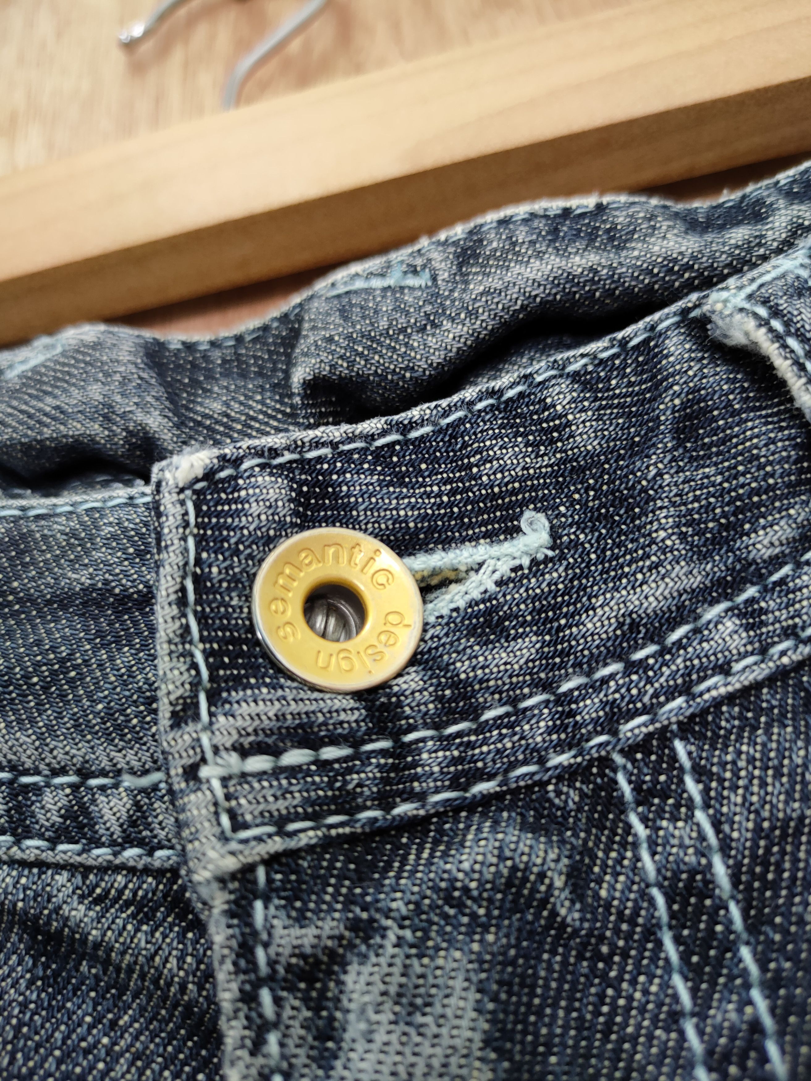 Japanese Brand Semantic ripped Distressed denim punk pants #46-012DLAL Size US 32 / EU 48 - 4 Thumbnail