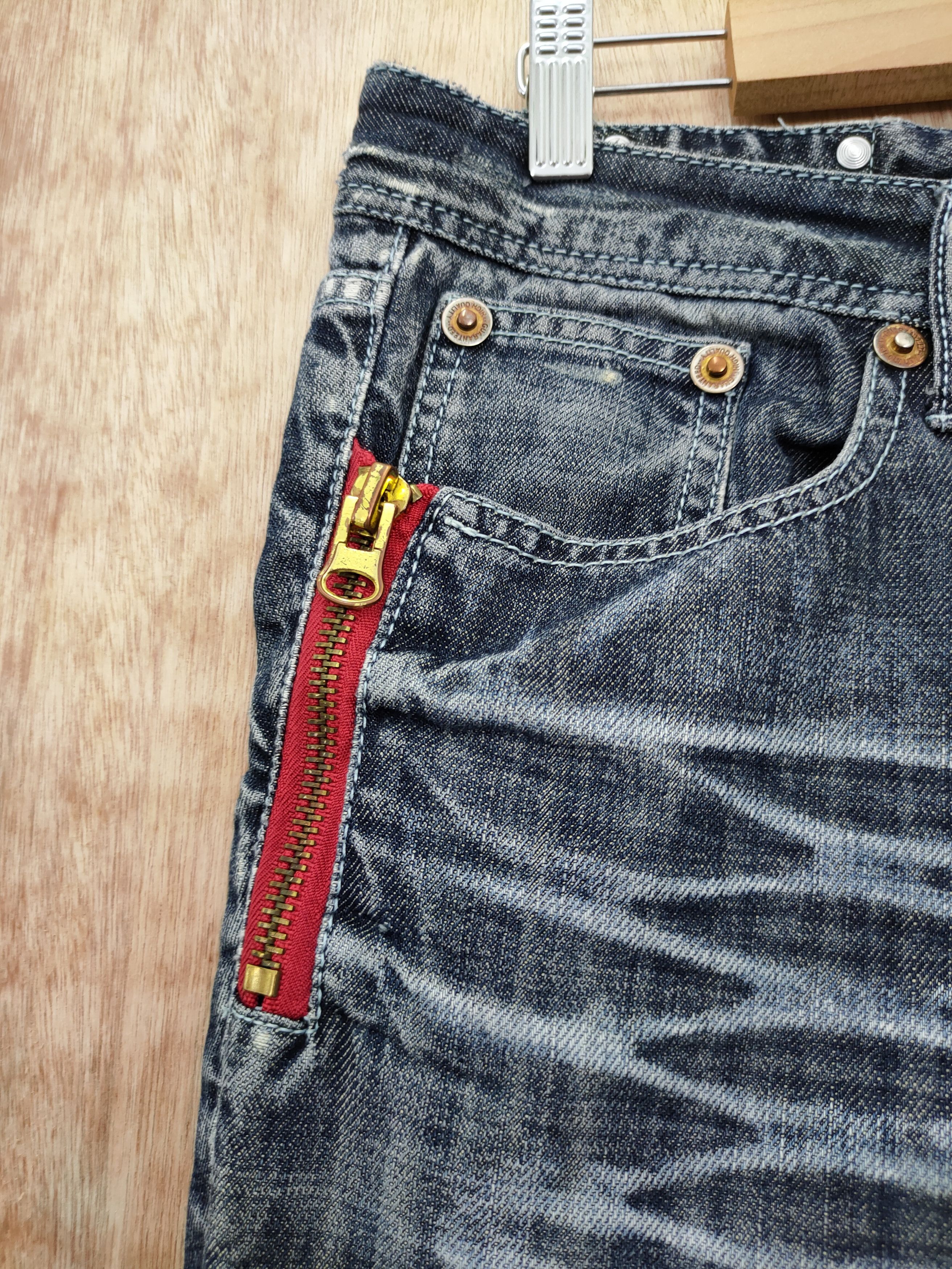 Japanese Brand Semantic ripped Distressed denim punk pants #46-012DLAL Size US 32 / EU 48 - 5 Thumbnail