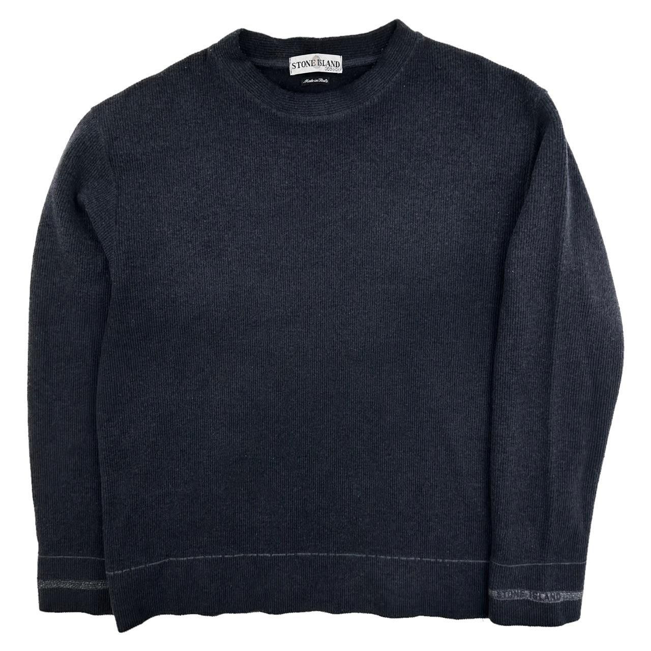 Vintage Stone Island Cuff Logo Knitted Jumper Size M