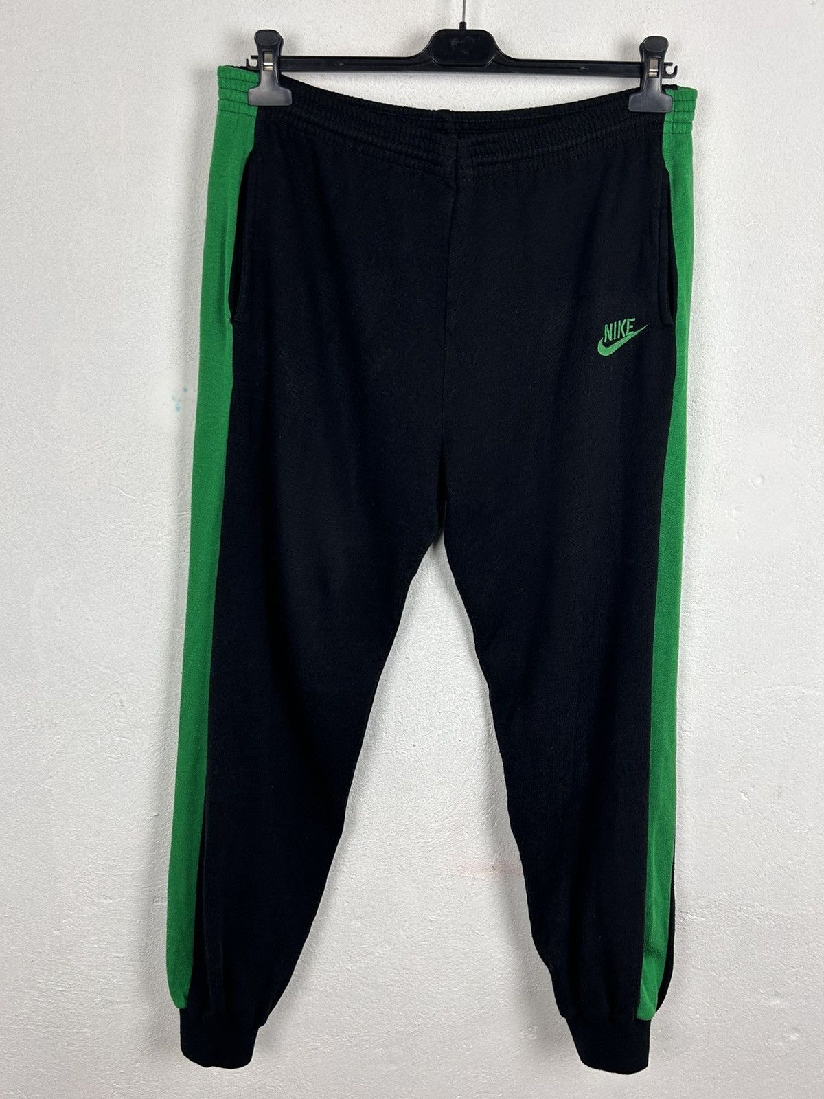 Nike 80s Vintage Nike Oregon Cotton Blend Sweatpants In Black Size US 34 / EU 50 - 1 Thumbnail