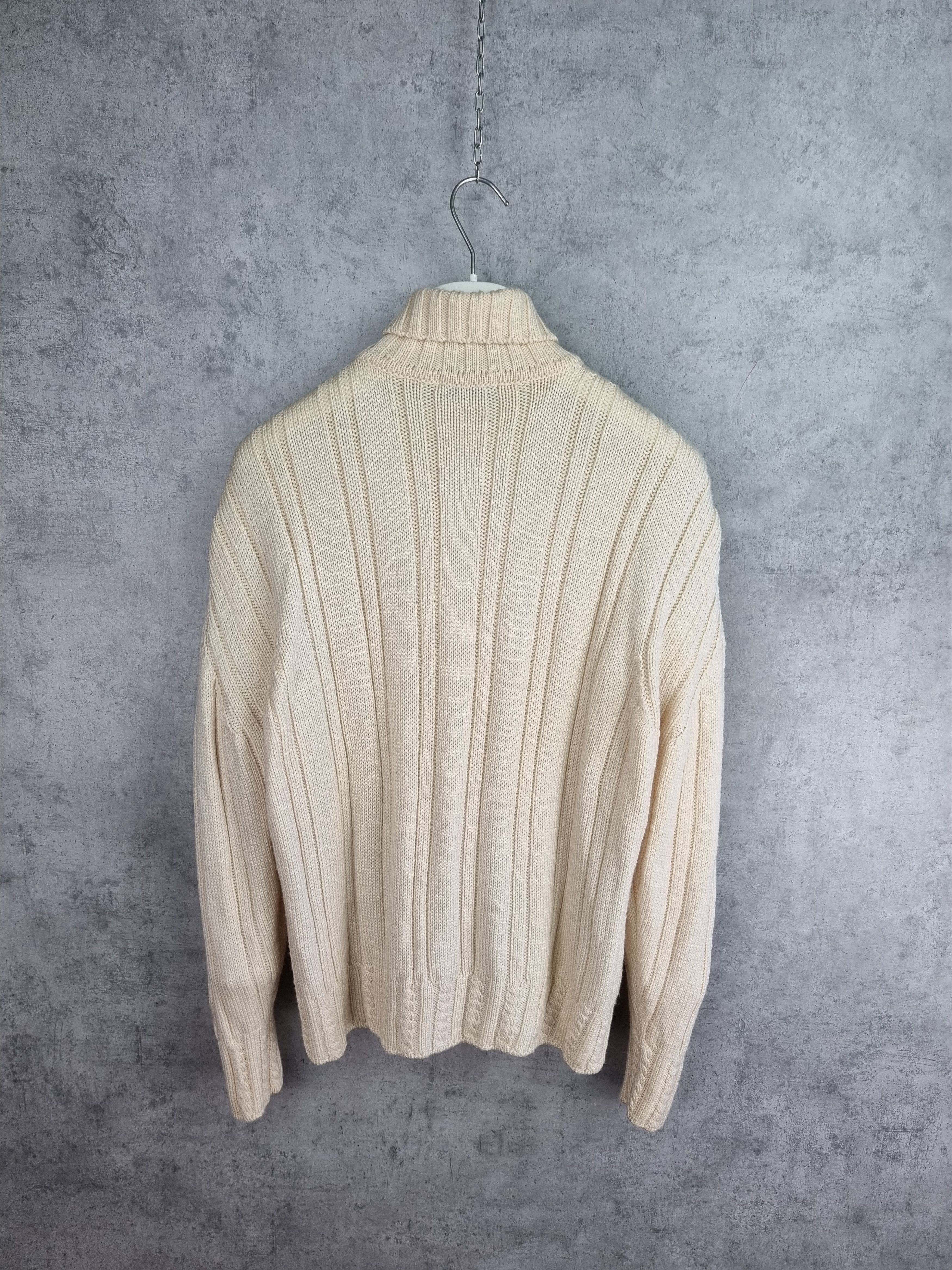 Kenzo KENZO Vintage Turtle Neck Cable Knit Wool Sweater Size US L / EU 52-54 / 3 - 5 Thumbnail