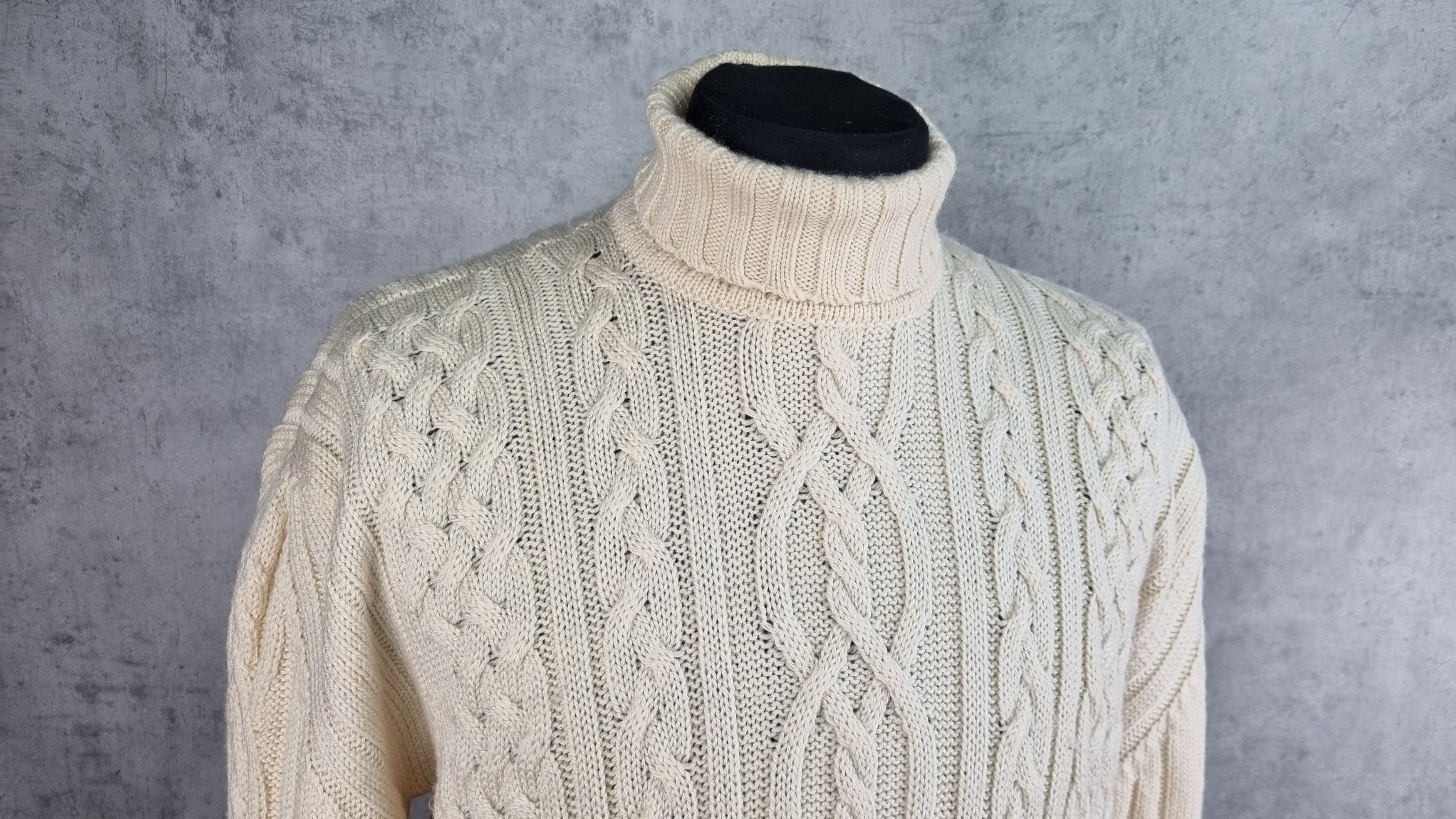 Kenzo KENZO Vintage Turtle Neck Cable Knit Wool Sweater Size US L / EU 52-54 / 3 - 7 Thumbnail