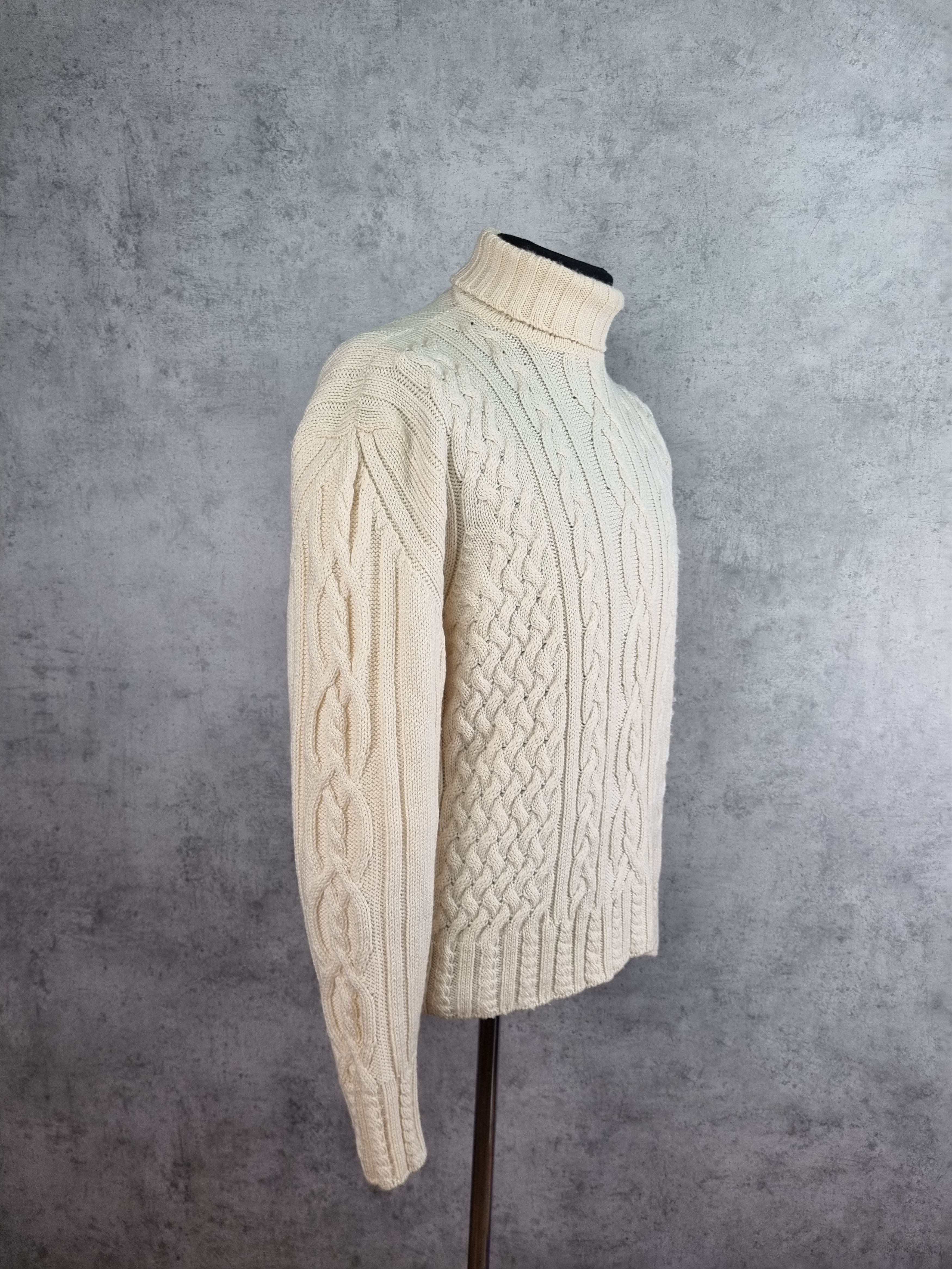 Kenzo KENZO Vintage Turtle Neck Cable Knit Wool Sweater Size US L / EU 52-54 / 3 - 6 Thumbnail