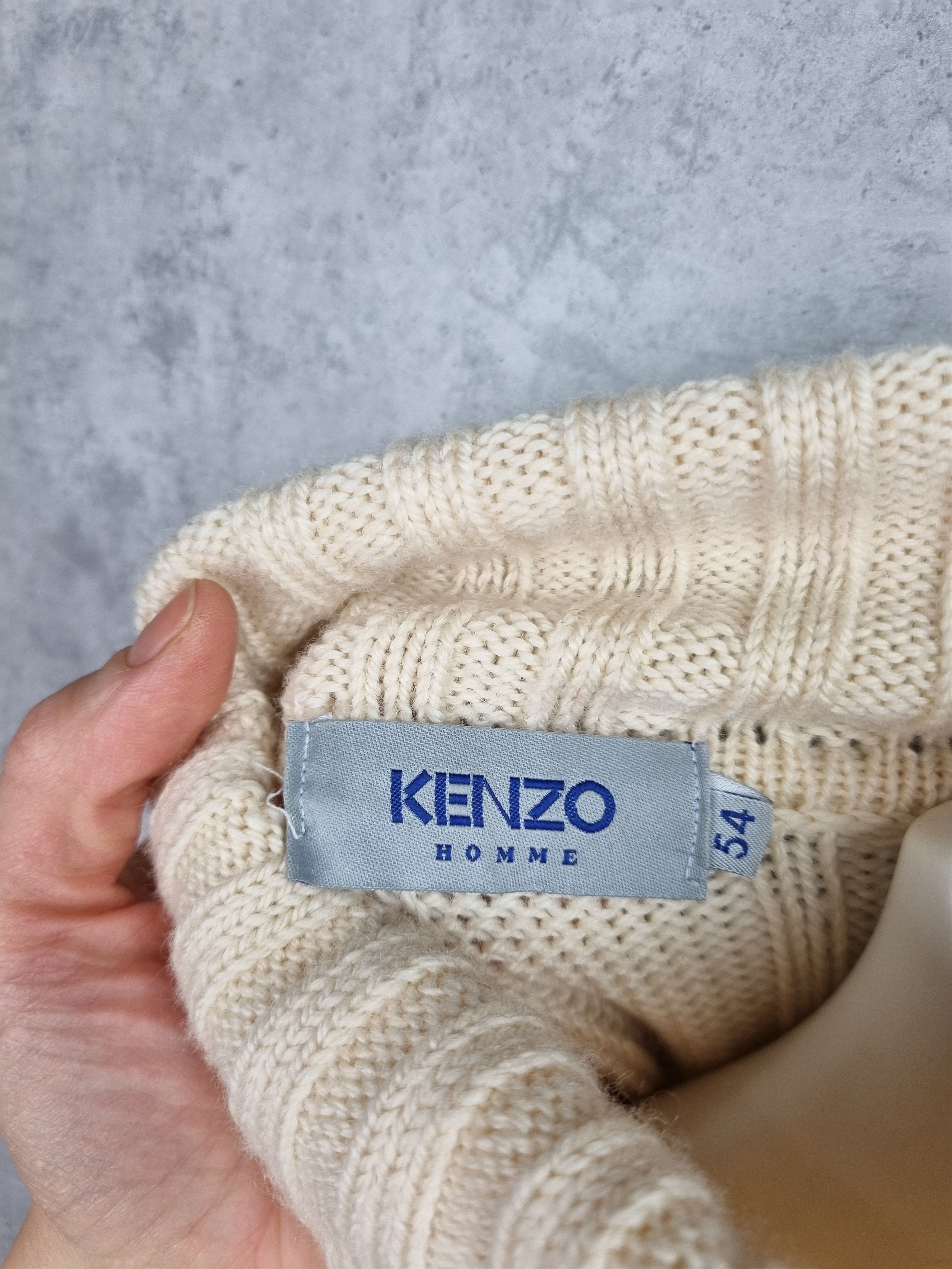 Kenzo KENZO Vintage Turtle Neck Cable Knit Wool Sweater Size US L / EU 52-54 / 3 - 15 Thumbnail