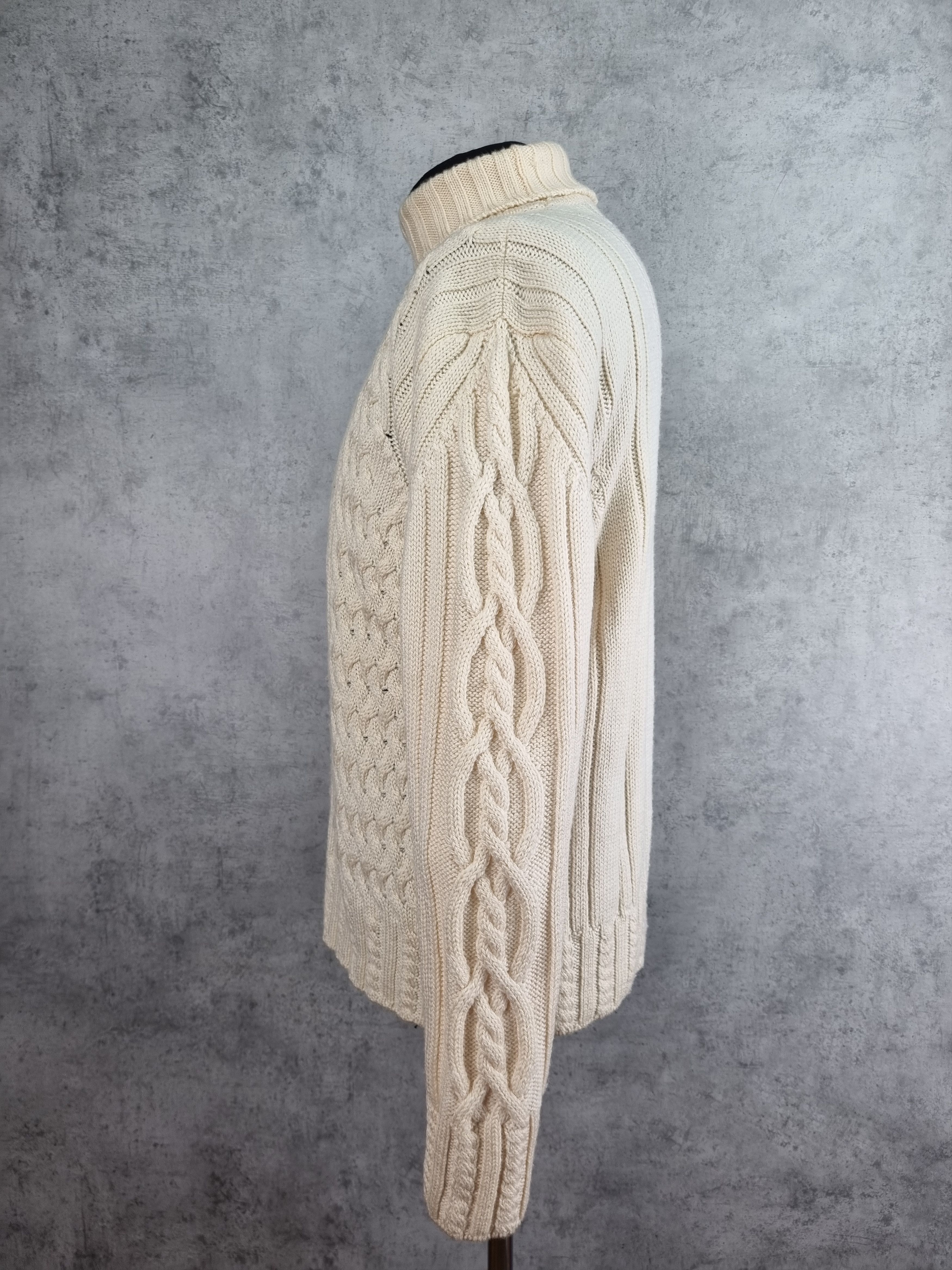 Kenzo KENZO Vintage Turtle Neck Cable Knit Wool Sweater Size US L / EU 52-54 / 3 - 9 Thumbnail