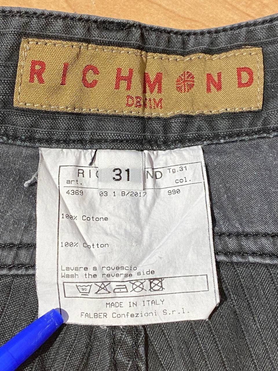 John Richmond × Richmond Denim × Vintage 90s Vintage Richmond Denim Inscription Designer Shorts Size US 31 - 6 Thumbnail