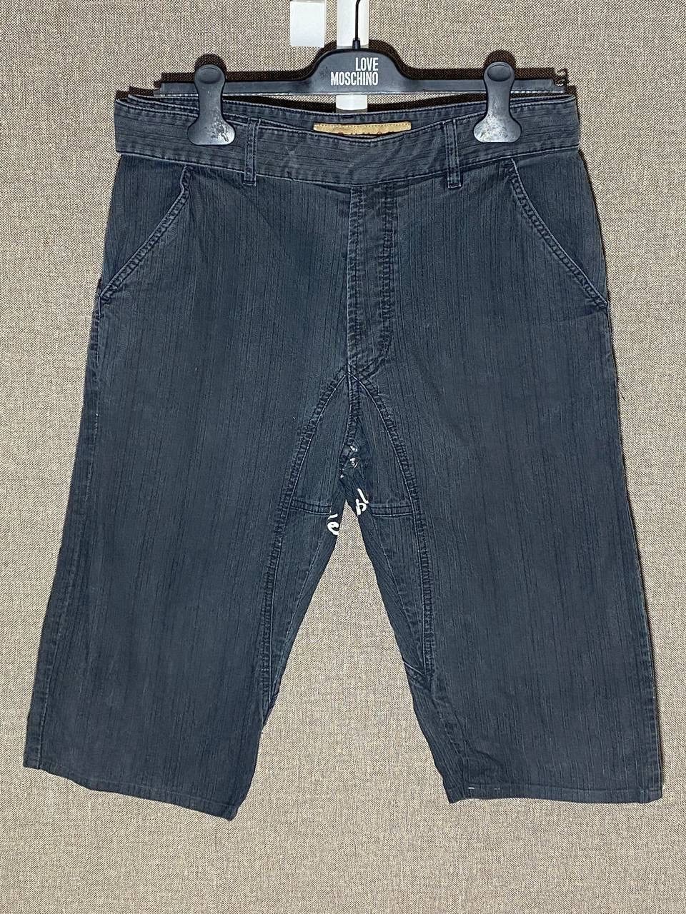 John Richmond × Richmond Denim × Vintage 90s Vintage Richmond Denim Inscription Designer Shorts Size US 31 - 2 Thumbnail