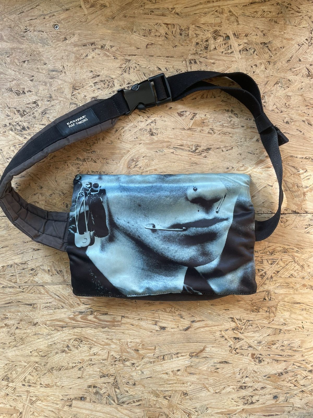 RAF SIMONS X Eastpak Poster Belt Waist Bag Blue Sling Crossbody Punk 