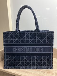 Christian Dior Book Tote Medium Bag M1296 ZRIW Canvas Women's