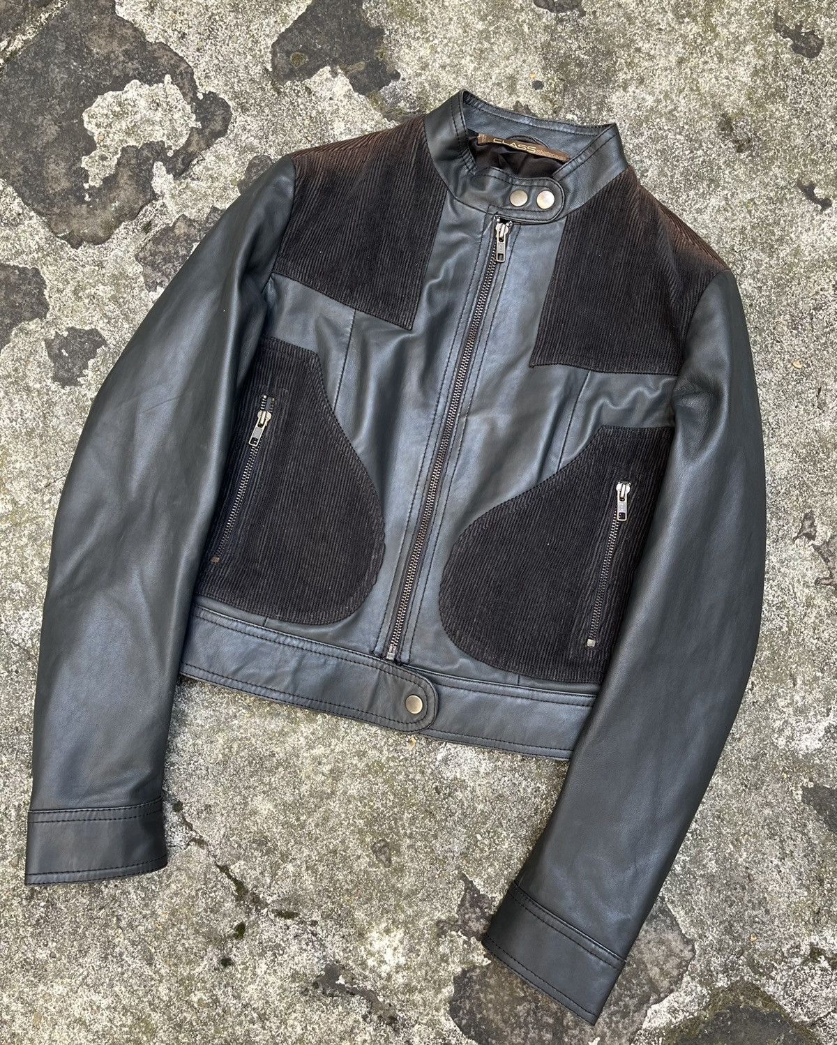 2000 Roberto Cavalli Sophisticated Biker Leather Jacket