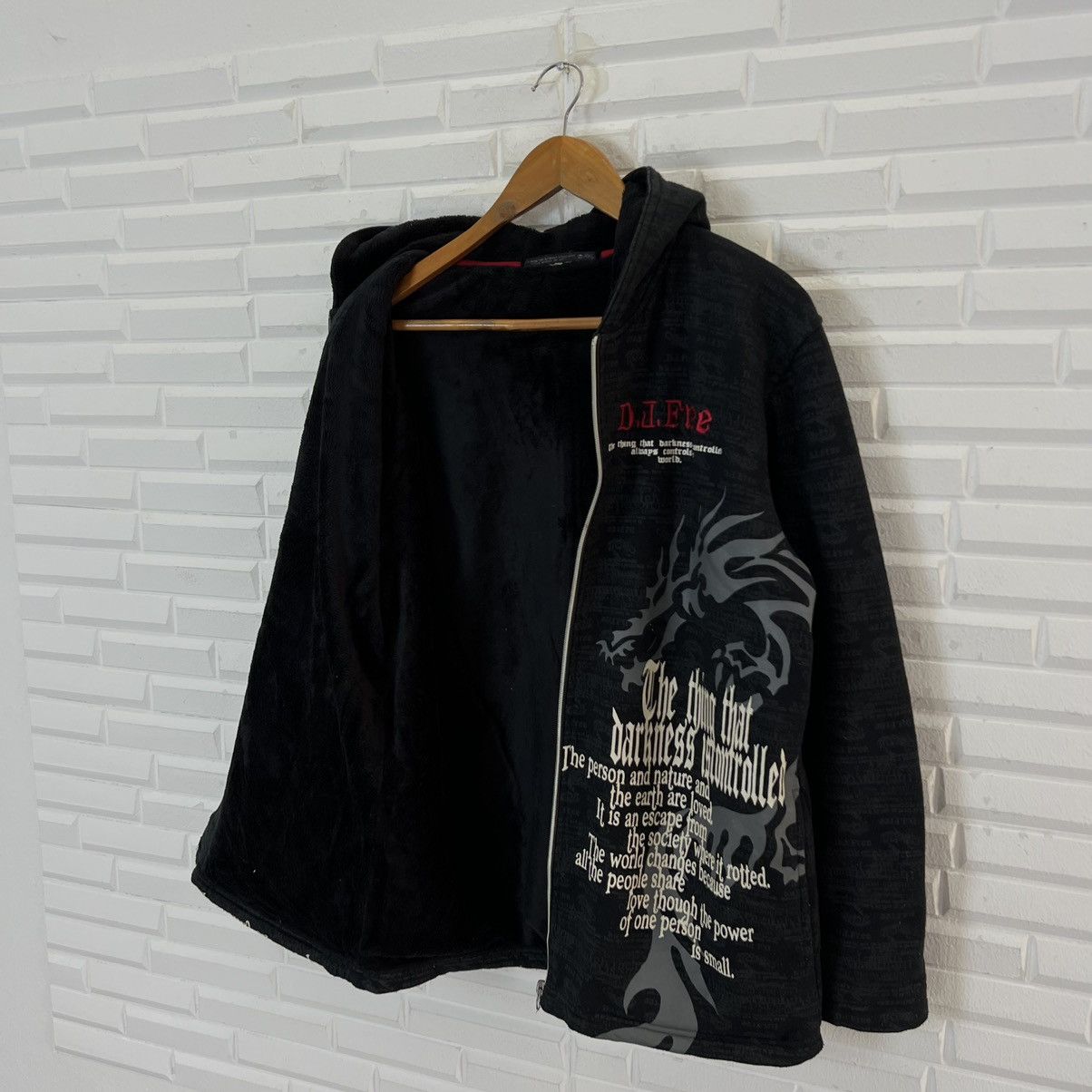 Japanese Brand HOODIE FULL PRINT DRAGON PUNK STYLE INSPIRED CHROME HEARTS Size US L / EU 52-54 / 3 - 12 Thumbnail
