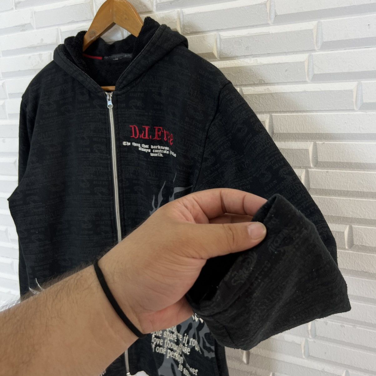 Japanese Brand HOODIE FULL PRINT DRAGON PUNK STYLE INSPIRED CHROME HEARTS Size US L / EU 52-54 / 3 - 7 Thumbnail