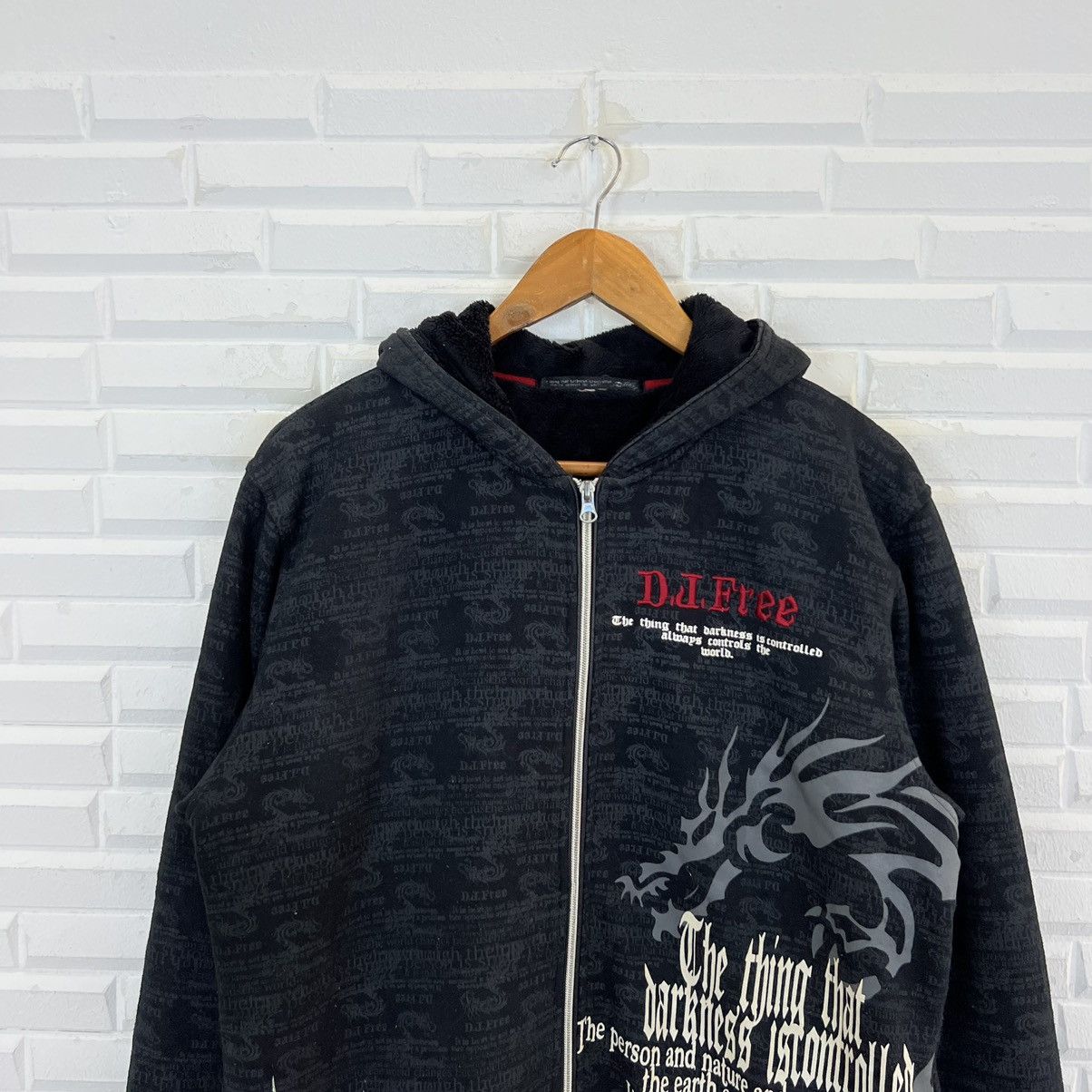 Japanese Brand HOODIE FULL PRINT DRAGON PUNK STYLE INSPIRED CHROME HEARTS Size US L / EU 52-54 / 3 - 3 Thumbnail