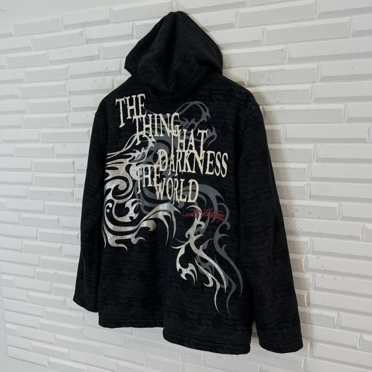 Japanese Brand HOODIE FULL PRINT DRAGON PUNK STYLE INSPIRED CHROME HEARTS Size US L / EU 52-54 / 3 - 9 Thumbnail