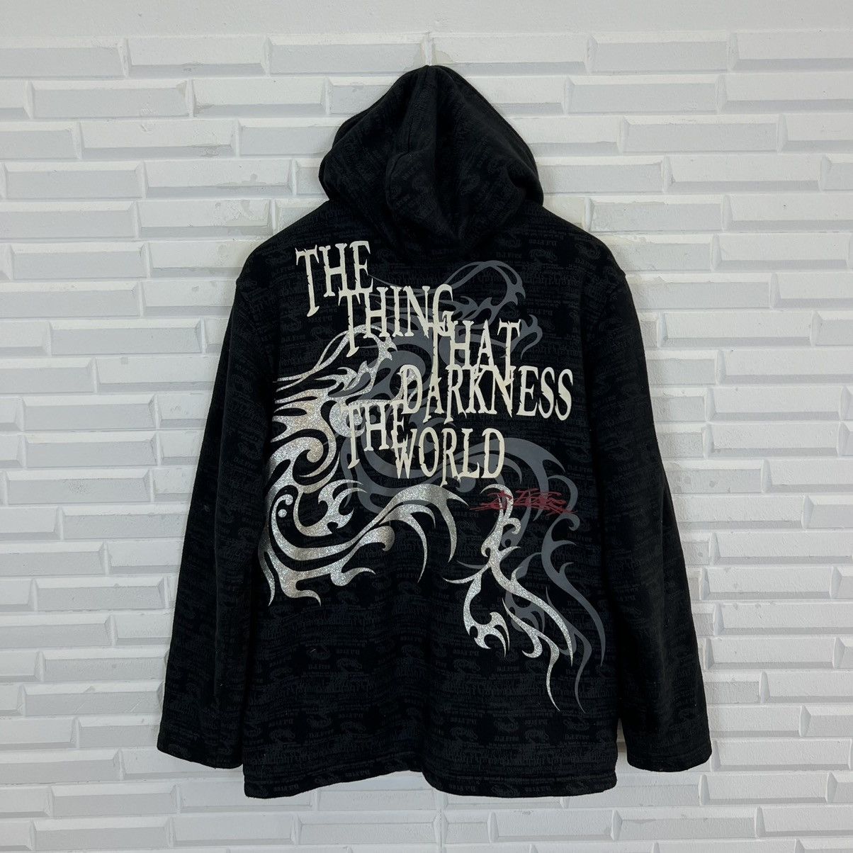 Japanese Brand HOODIE FULL PRINT DRAGON PUNK STYLE INSPIRED CHROME HEARTS Size US L / EU 52-54 / 3 - 8 Thumbnail
