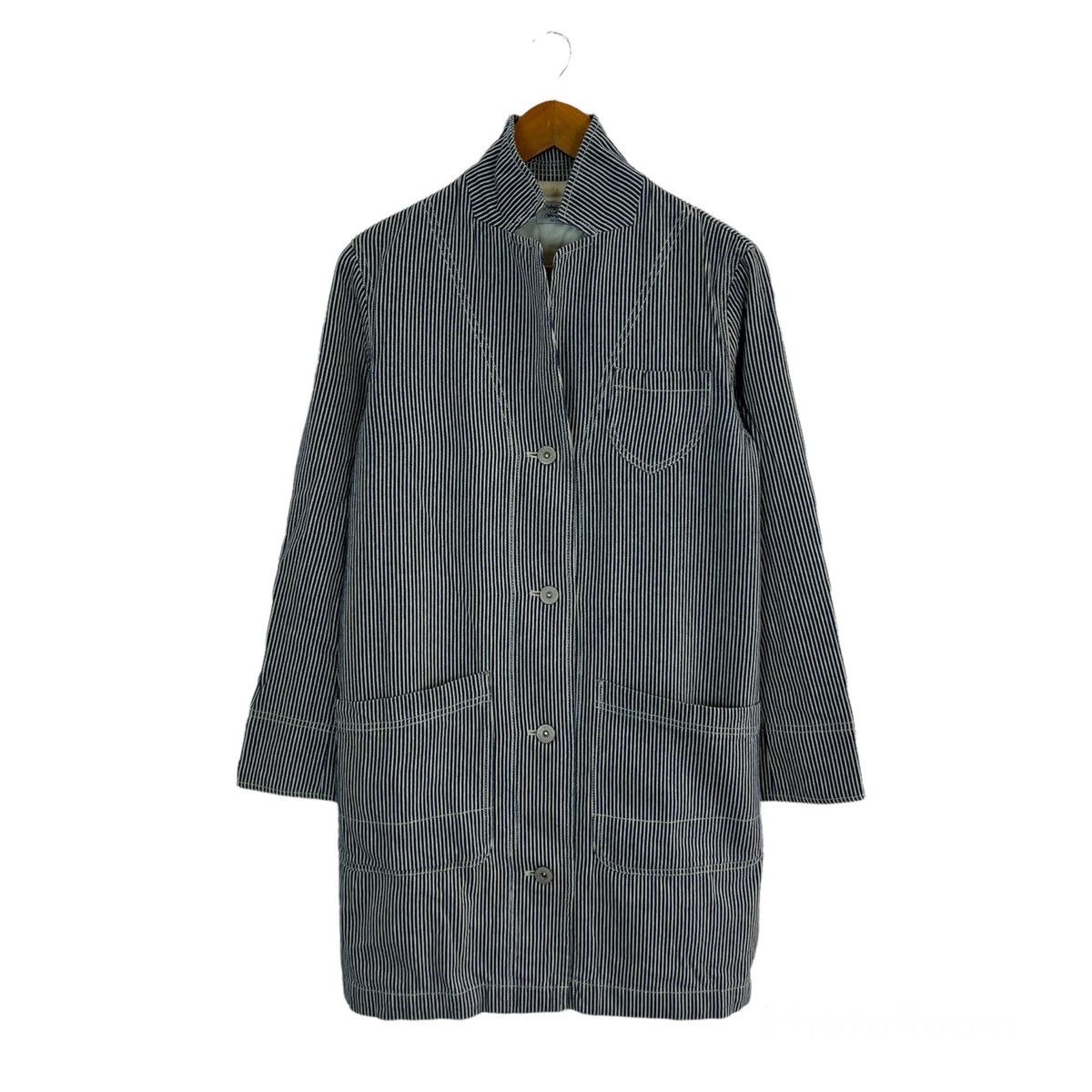 Japanese Brand VINTAGE STRIPED HIKORY CHORE JACKET Size US M / EU 48-50 / 2 - 1 Thumbnail