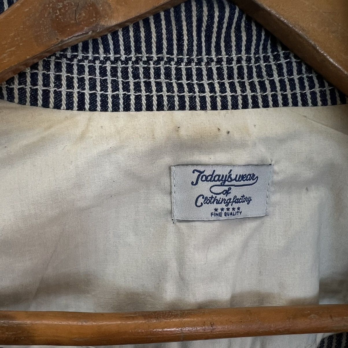 Japanese Brand VINTAGE STRIPED HIKORY CHORE JACKET Size US M / EU 48-50 / 2 - 12 Thumbnail