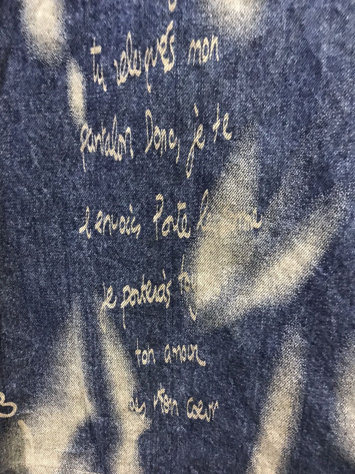 Designer × Marithe + Francois Girbaud MARITHE FRANCOIS GIRBAUD Full Stamp Boot Poem Denim Jacket Size US XL / EU 56 / 4 - 16 Thumbnail