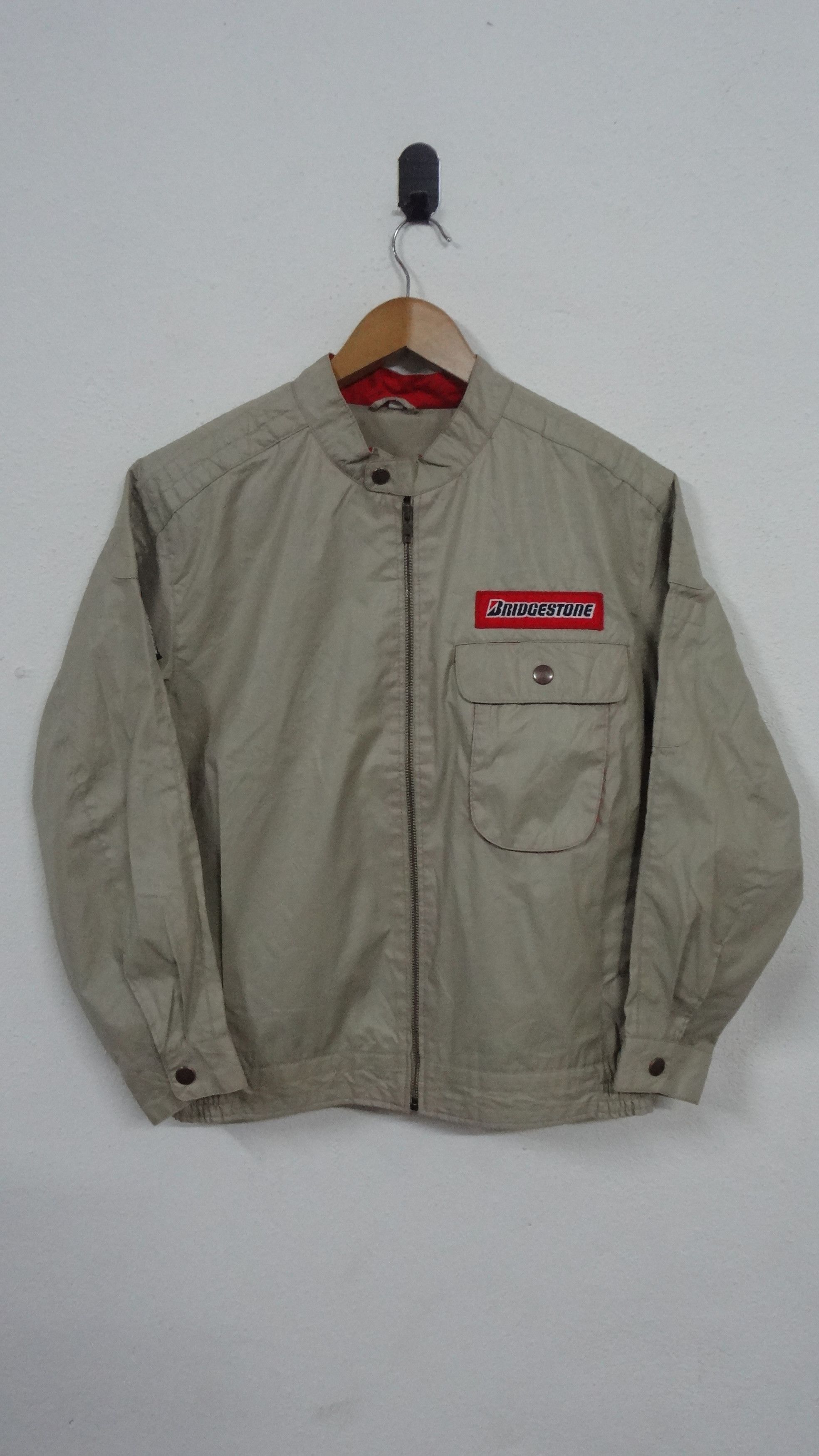 Vintage Bridgestone jacket zipper sweater windbreaker Size US L / EU 52-54 / 3 - 1 Thumbnail