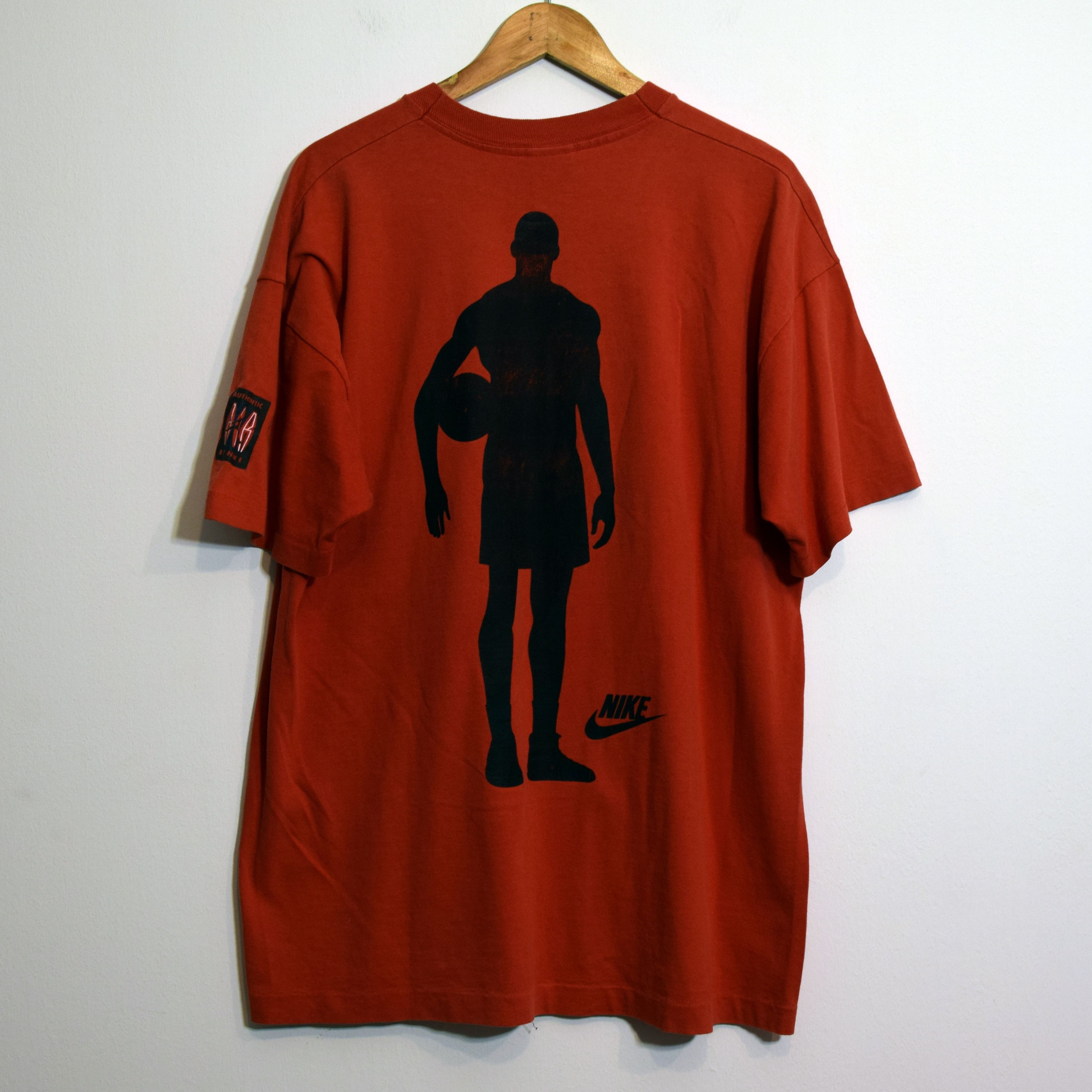 image of Jordan NBA Air Jordan Mj23 Full Print Big T-Shirt L Nike Swoosh in Red Black, Men's (Size Large)