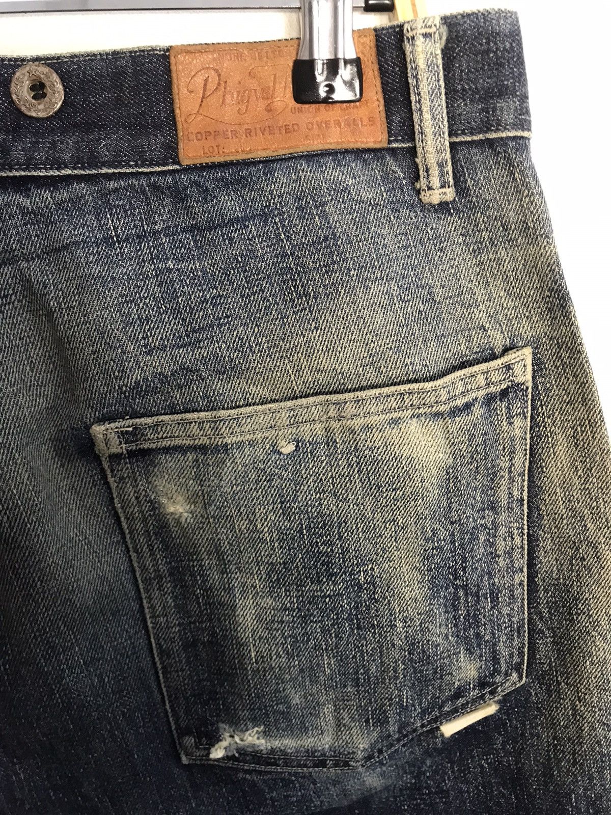 Denim & Co. Phigvel Makers Copper Riveted Overalls Buttonfly Denim Jeans Size US 32 / EU 48 - 6 Thumbnail