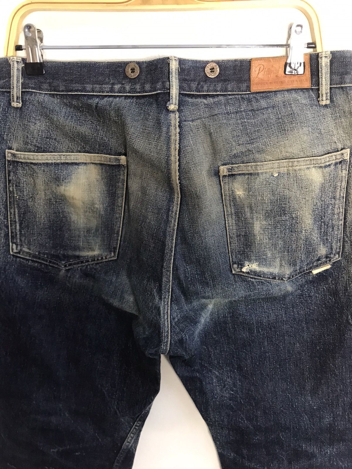 Denim & Co. Phigvel Makers Copper Riveted Overalls Buttonfly Denim Jeans Size US 32 / EU 48 - 4 Thumbnail