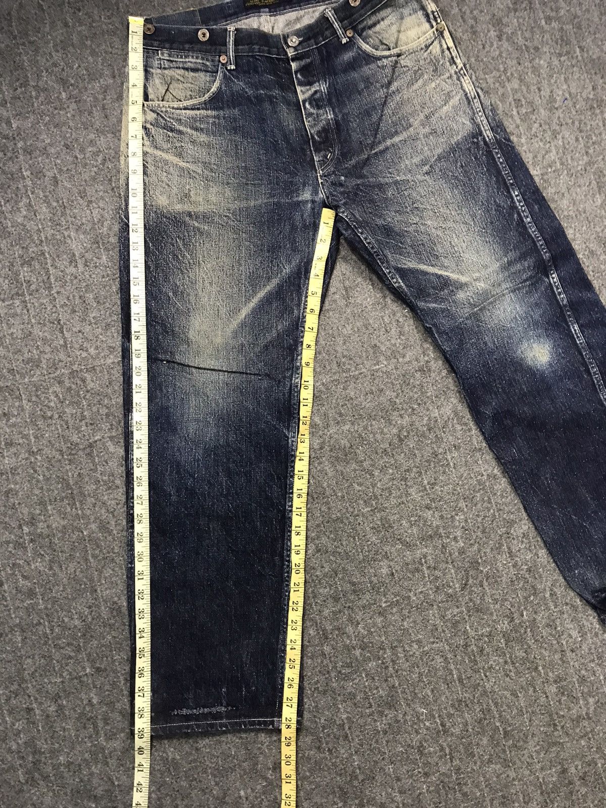 Denim & Co. Phigvel Makers Copper Riveted Overalls Buttonfly Denim Jeans Size US 32 / EU 48 - 13 Thumbnail