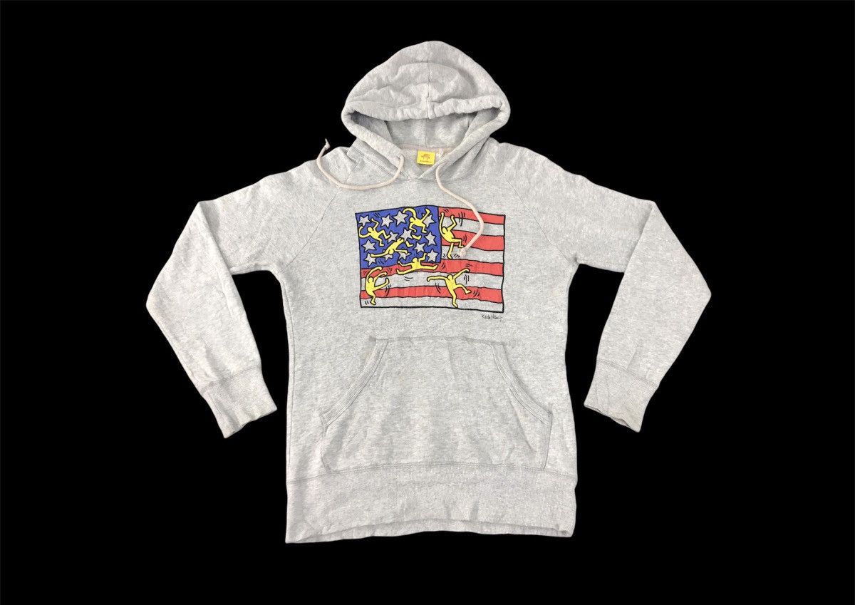 Designer Sprzny Keith Haring Pop Art Artist Hoodies Big US Flag Logo Size US S / EU 44-46 / 1 - 1 Thumbnail