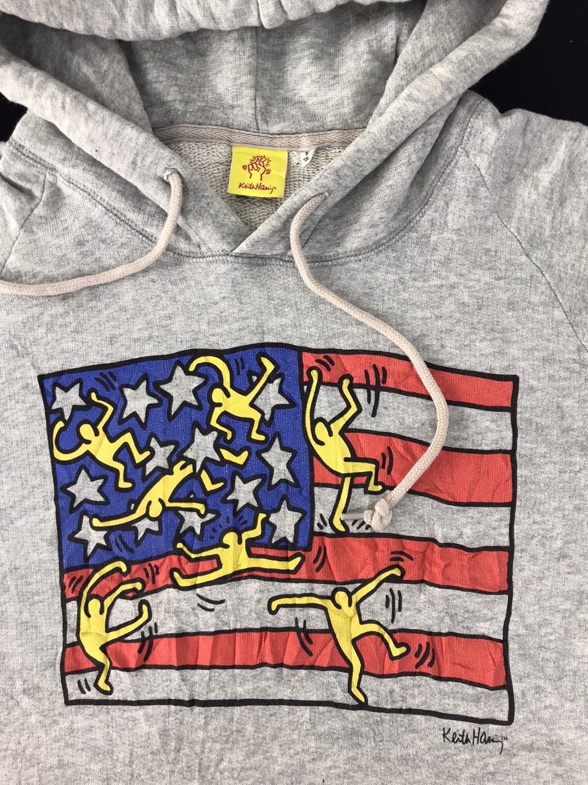 Designer Sprzny Keith Haring Pop Art Artist Hoodies Big US Flag Logo Size US S / EU 44-46 / 1 - 2 Thumbnail