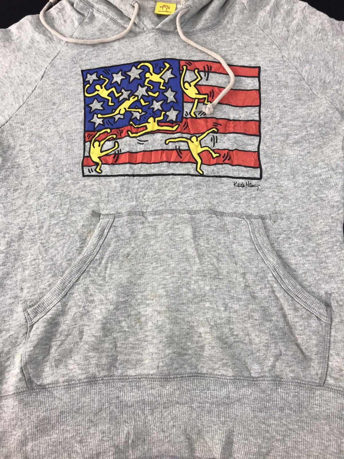 Designer Sprzny Keith Haring Pop Art Artist Hoodies Big US Flag Logo Size US S / EU 44-46 / 1 - 3 Thumbnail