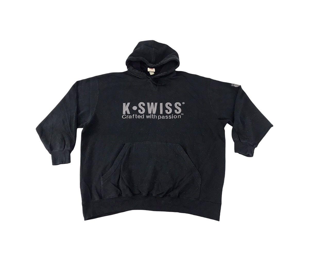 K-Swiss Sportswear Hoodies Spell Out Big Pocket Design