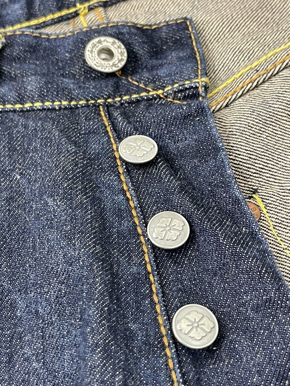 Evisu ⚡️Rare Evisu Genes Paris Denim Embroydery Selvedge 3🟦 Size US 29 - 19 Thumbnail