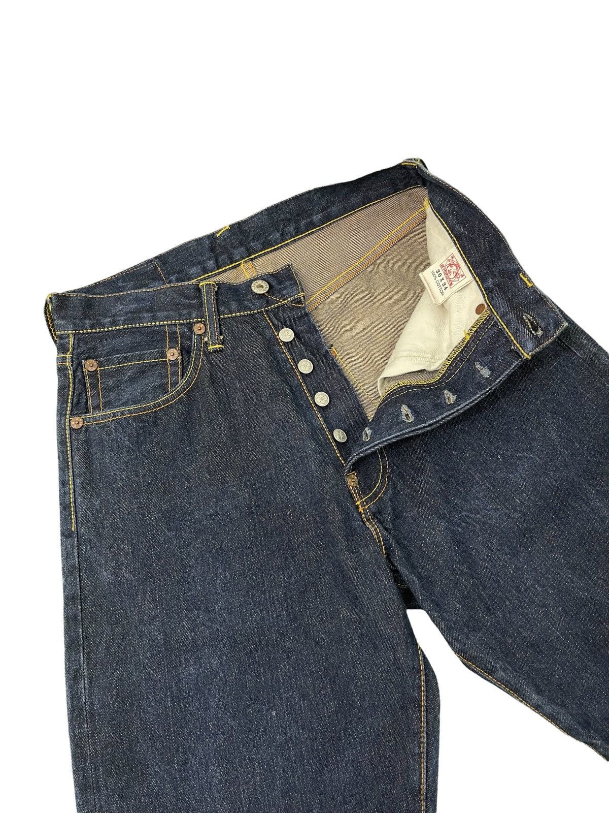 Evisu ⚡️Rare Evisu Genes Paris Denim Embroydery Selvedge 3🟦 Size US 29 - 17 Thumbnail