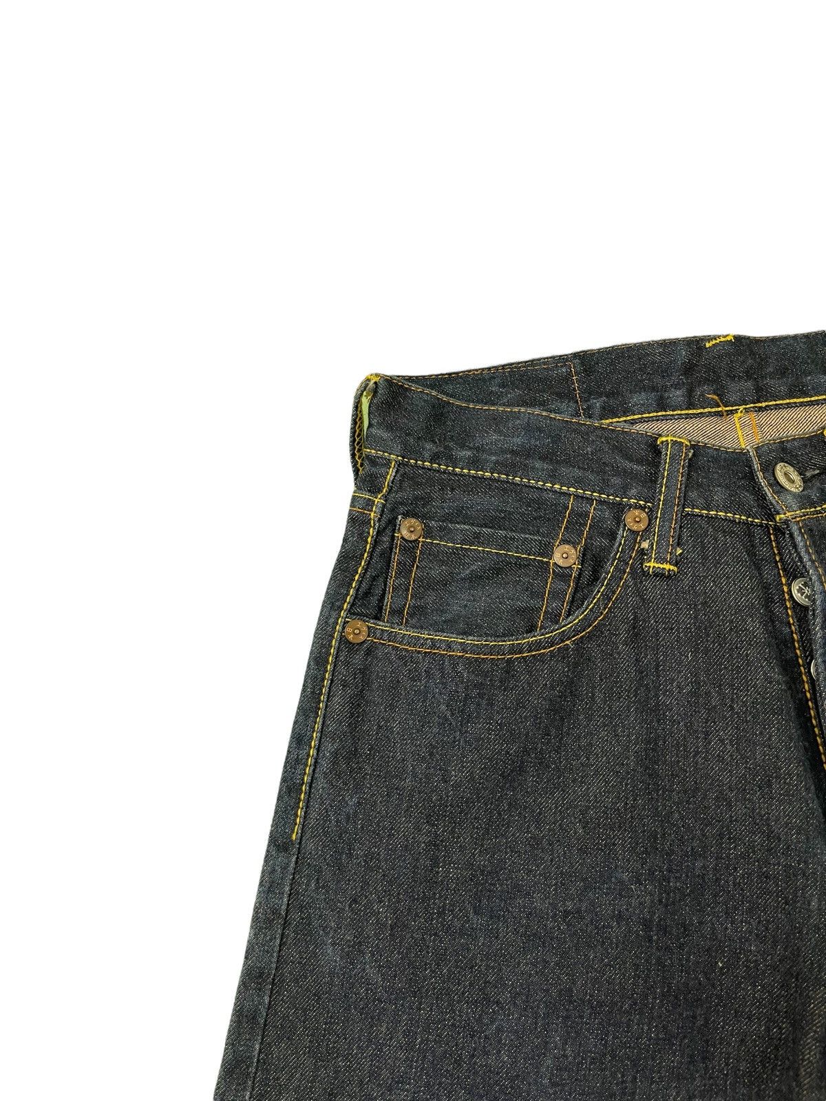 Evisu ⚡️Rare Evisu Genes Paris Denim Embroydery Selvedge 3🟦 Size US 29 - 15 Thumbnail